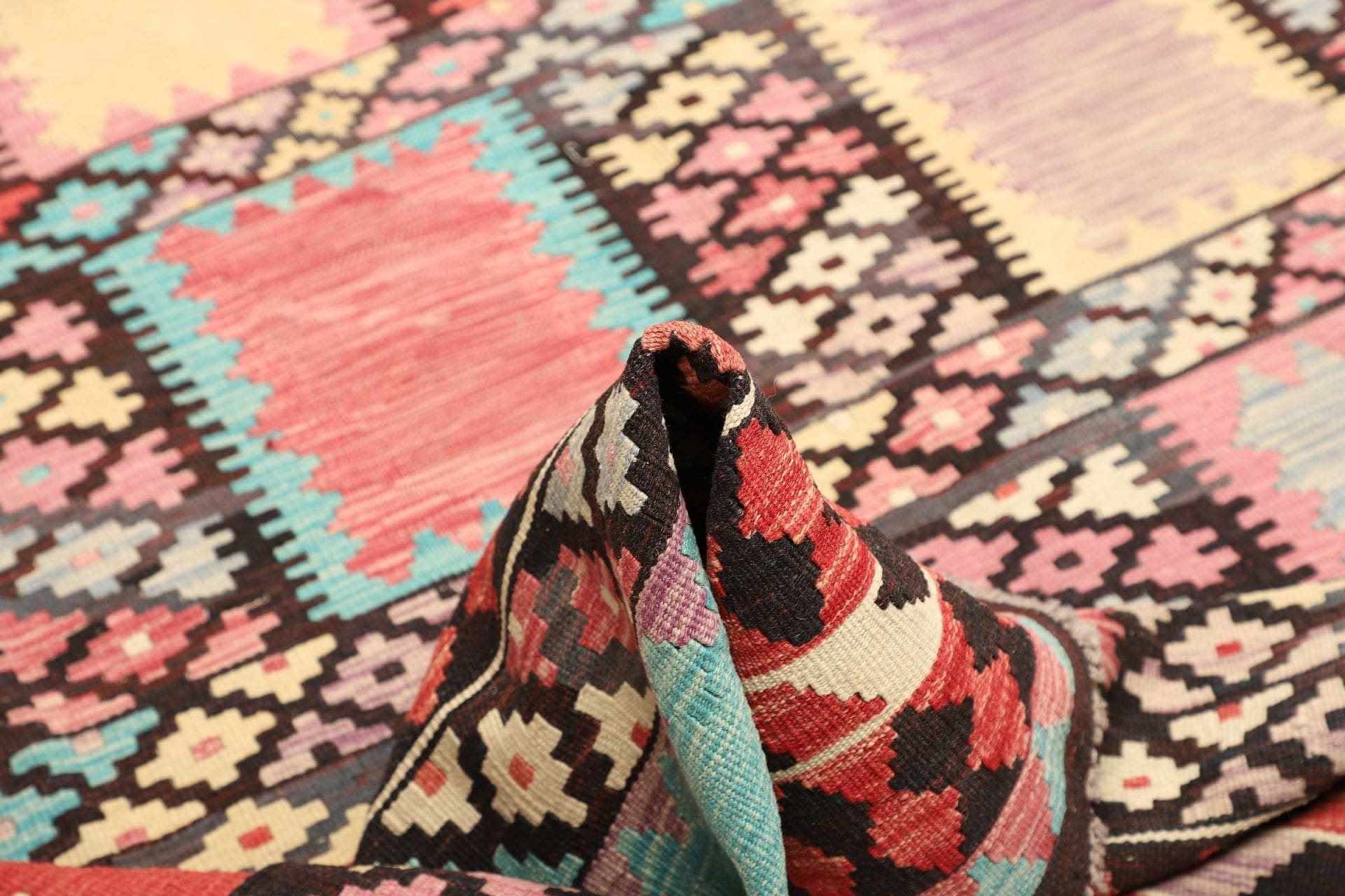 Kelim 202 × 309 cm aus Wolle, handgewebt