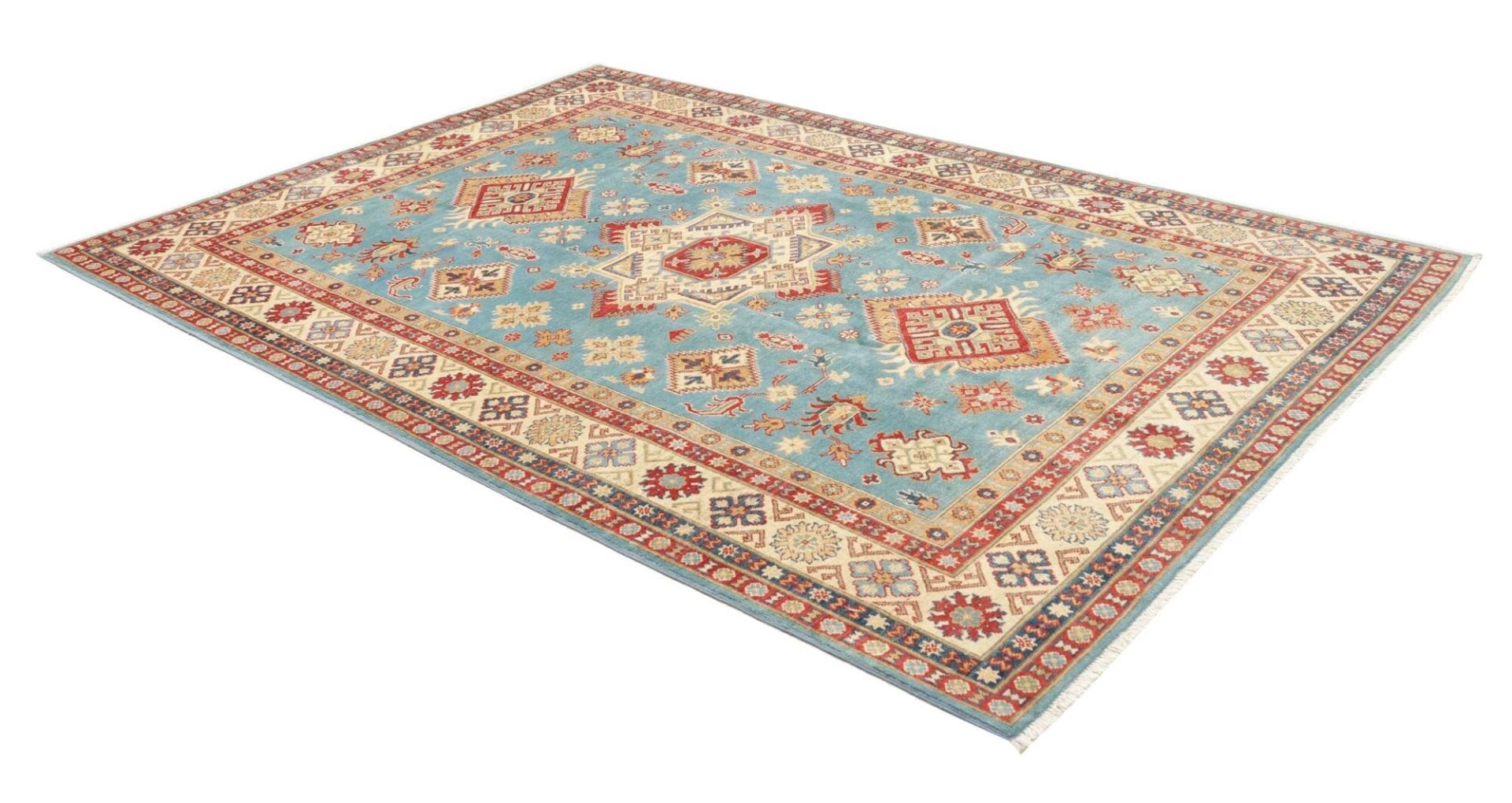 Handgeknüpfter Kazak Orientteppich, 201 × 293 cm, Wolle