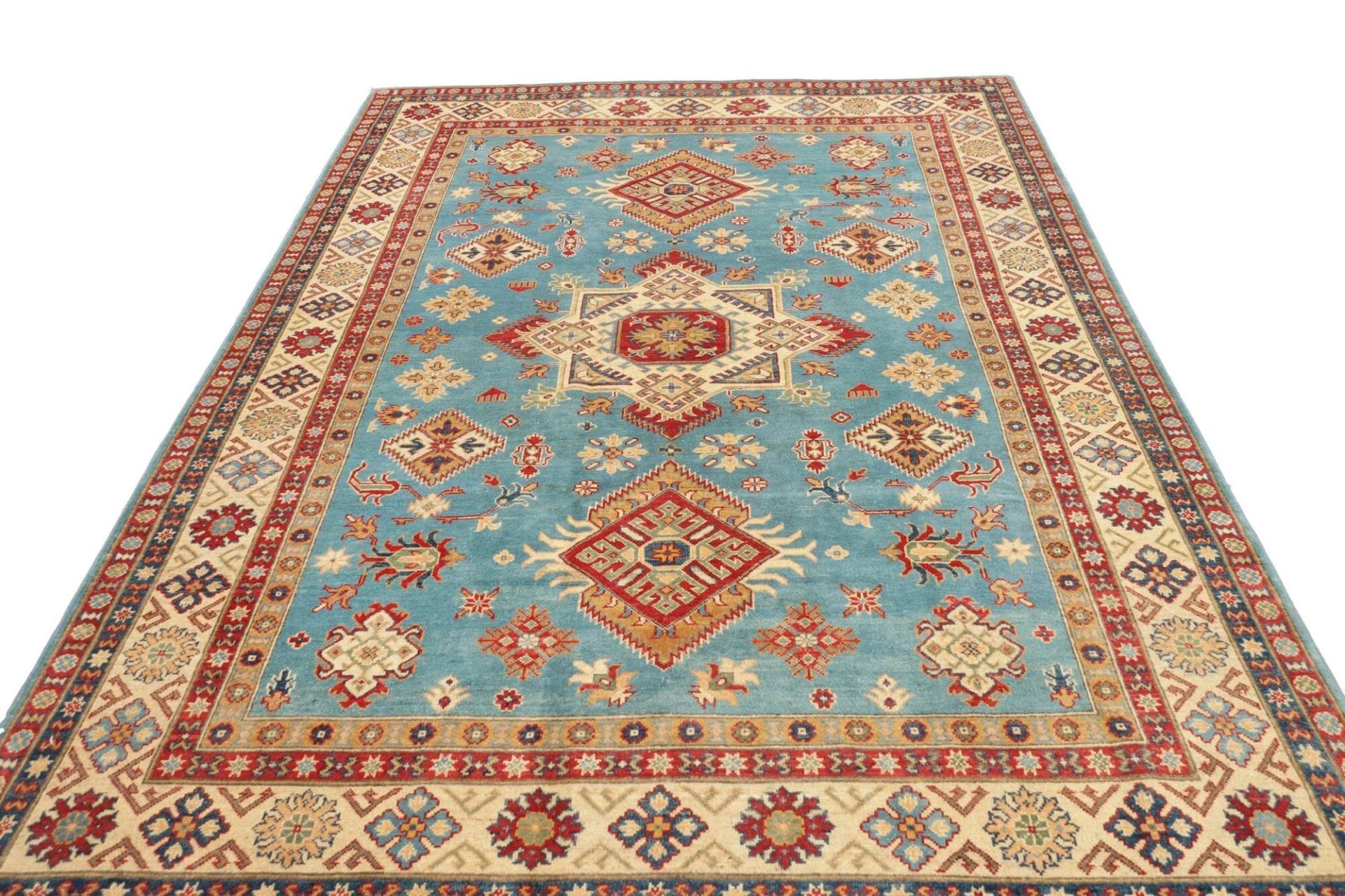 Handgeknüpfter Kazak Orientteppich, 201 × 293 cm, Wolle