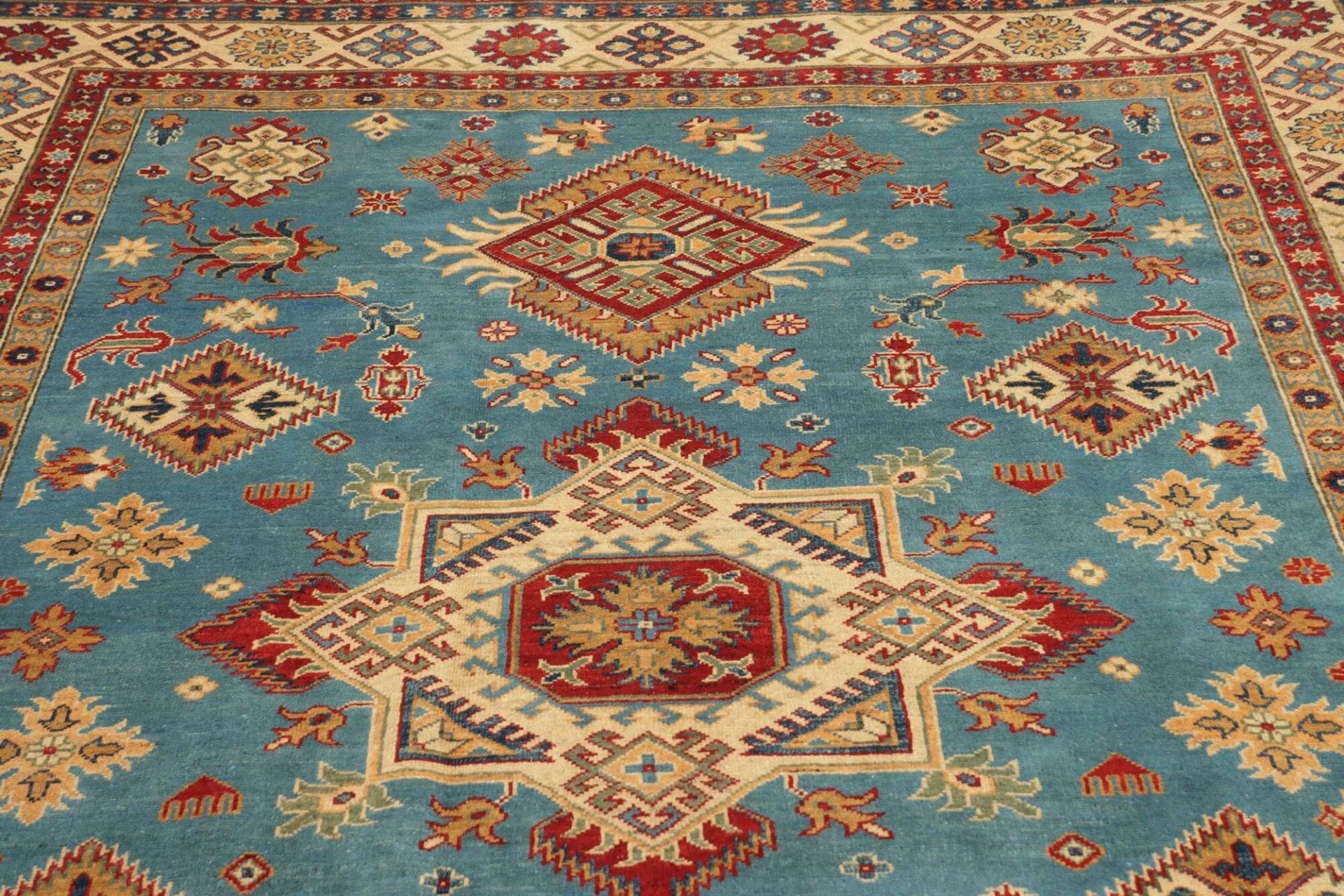 Handgeknüpfter Kazak Orientteppich, 201 × 293 cm, Wolle