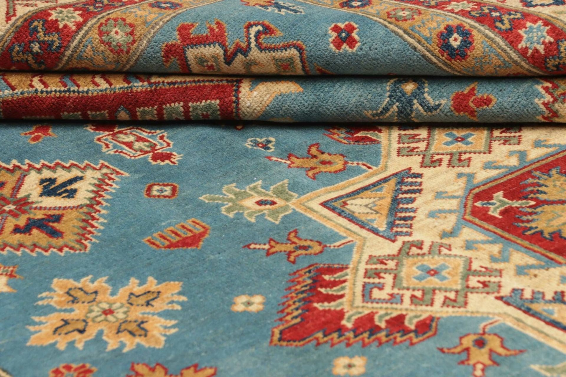 Handgeknüpfter Kazak Orientteppich, 201 × 293 cm, Wolle