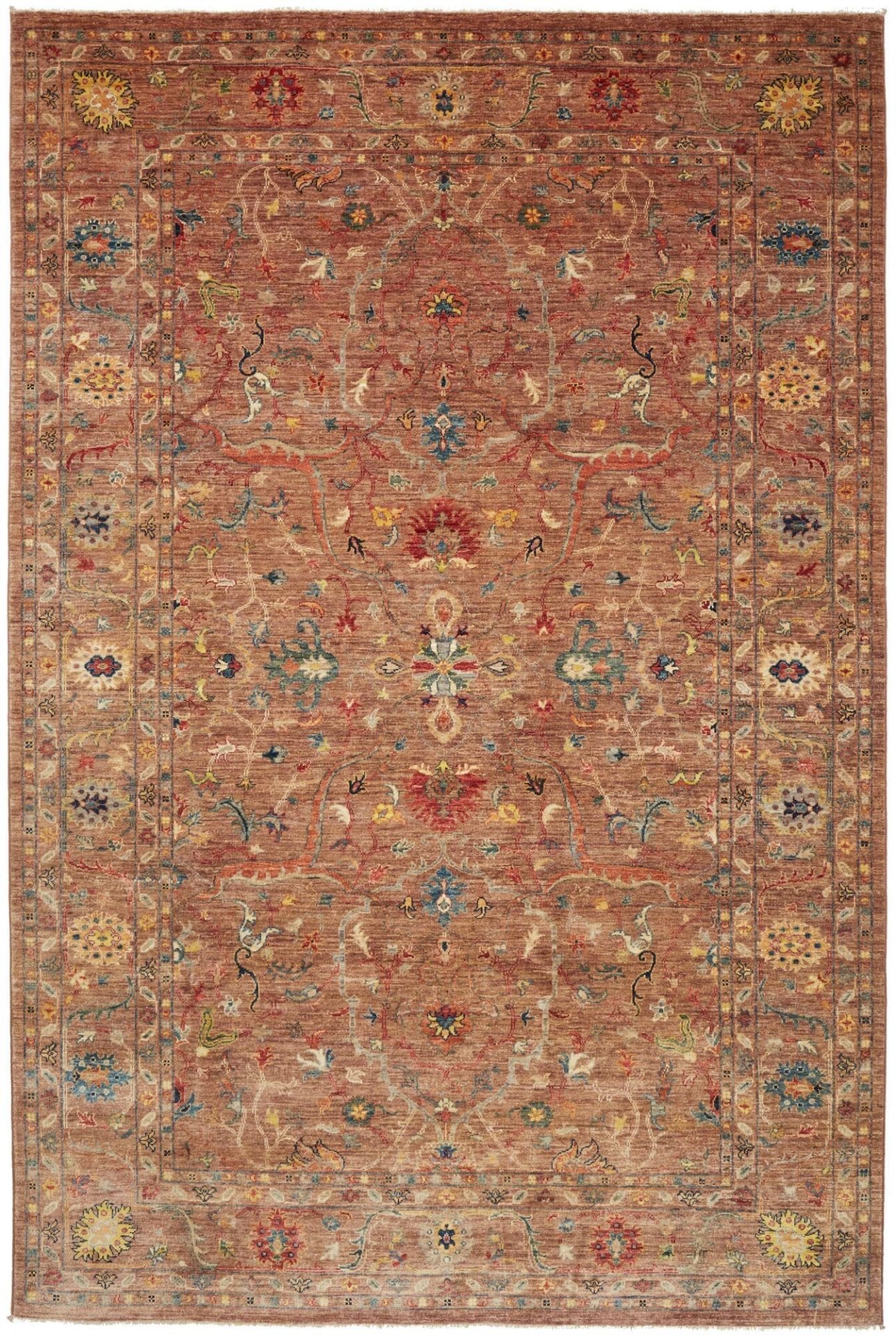 Handgeknüpfter Ziegler Orientteppich, 206 × 305 cm, Wolle