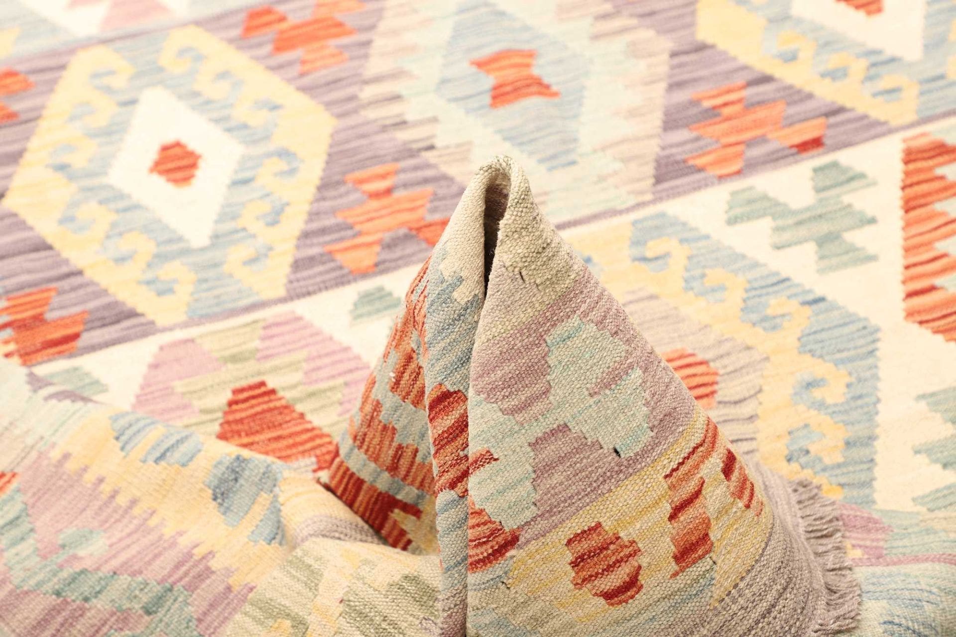 Handgewebter Kelim, 201 × 298 cm, Wolle