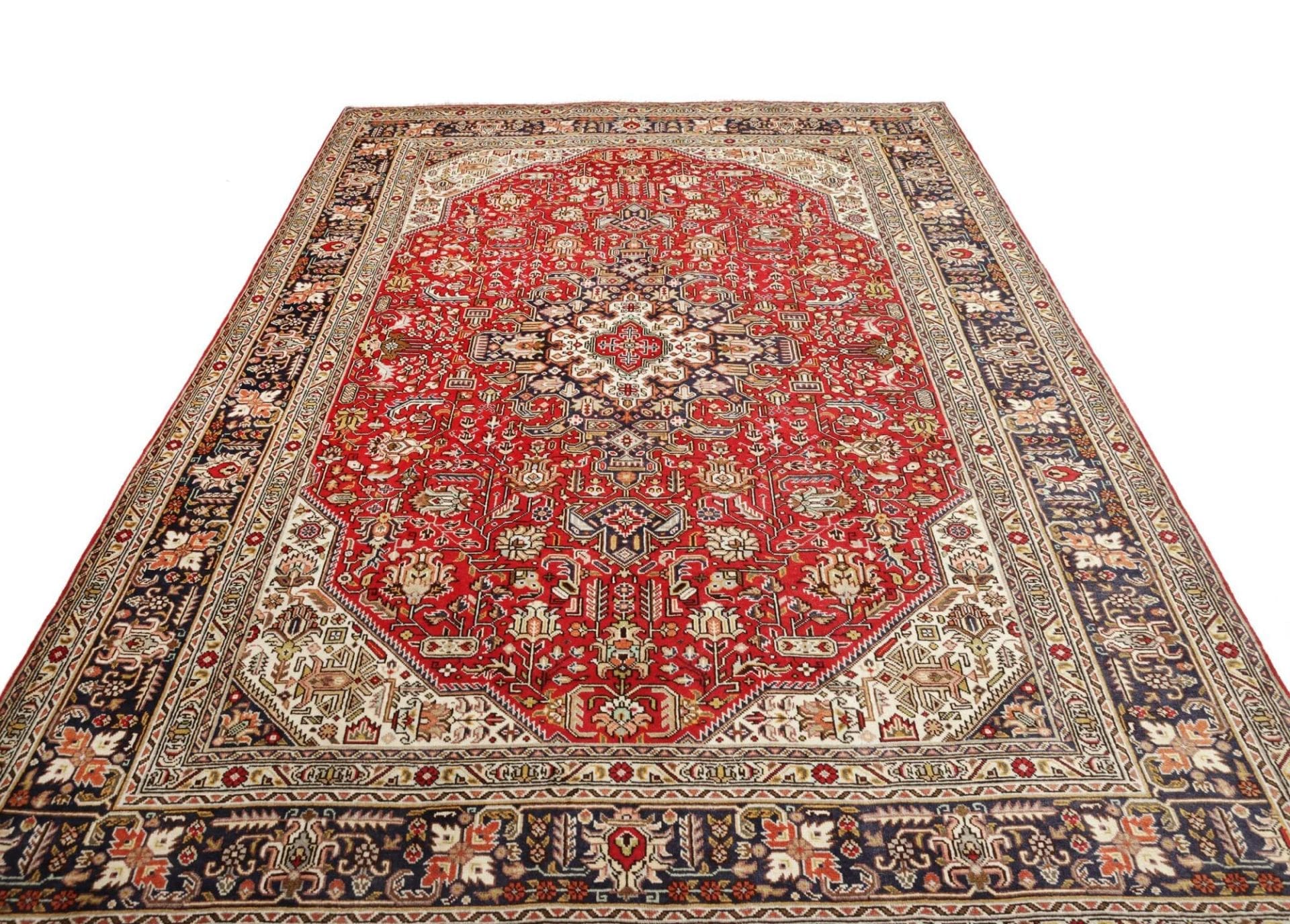Handgeknüpfter Täbriz Perserteppich, 206 × 300 cm, Wolle