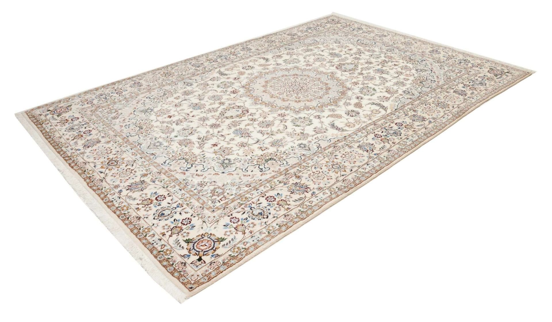 nain-teppich-203-x-307-cm-florale-muster-handgeknupft-perserteppich-1 Nain Perserteppich 203 × 307 cm aus Wolle, handgeknüpft