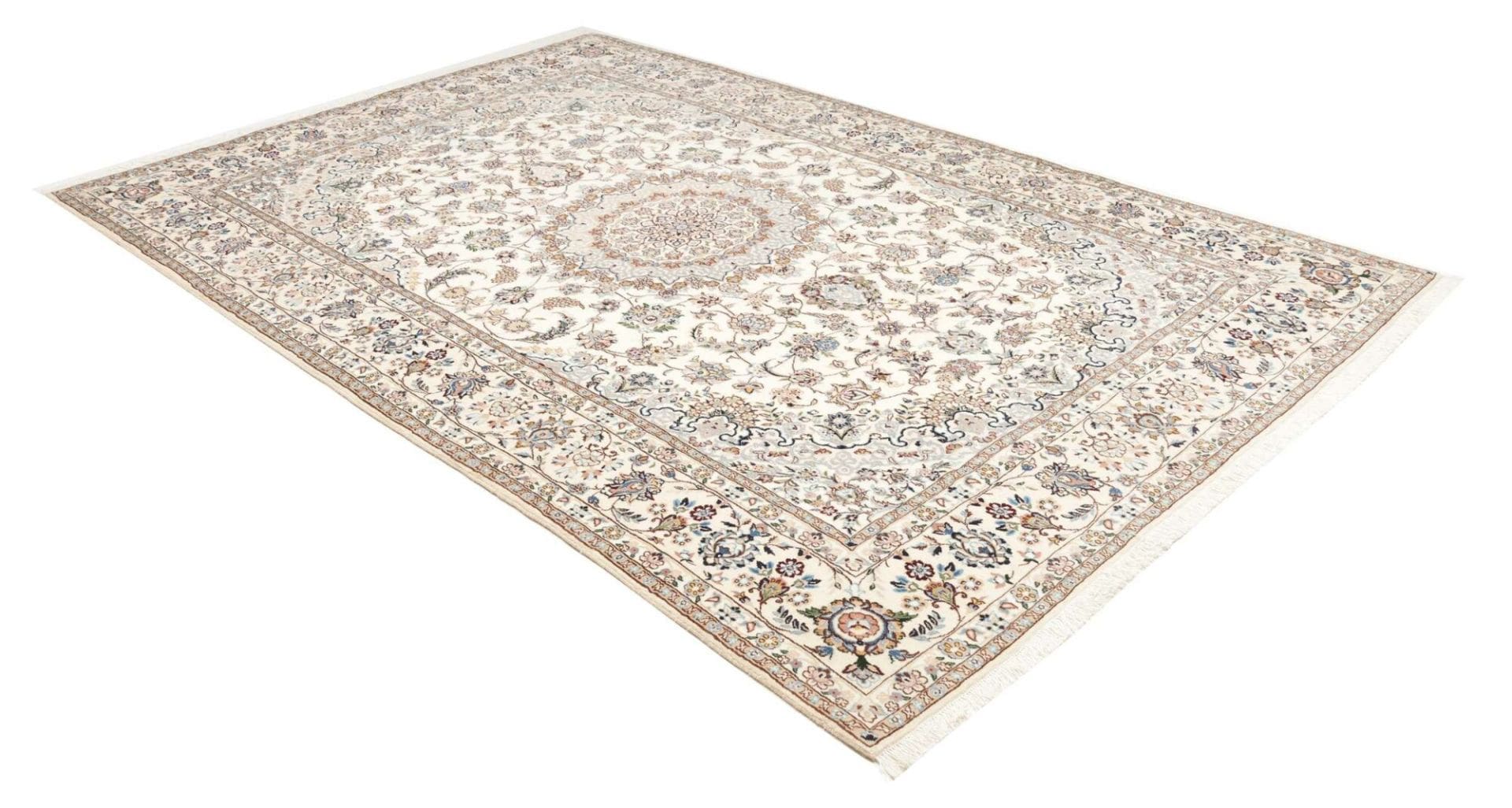 nain-teppich-203-x-307-cm-florale-muster-handgeknupft-perserteppich-2 Nain Perserteppich 203 × 307 cm aus Wolle, handgeknüpft