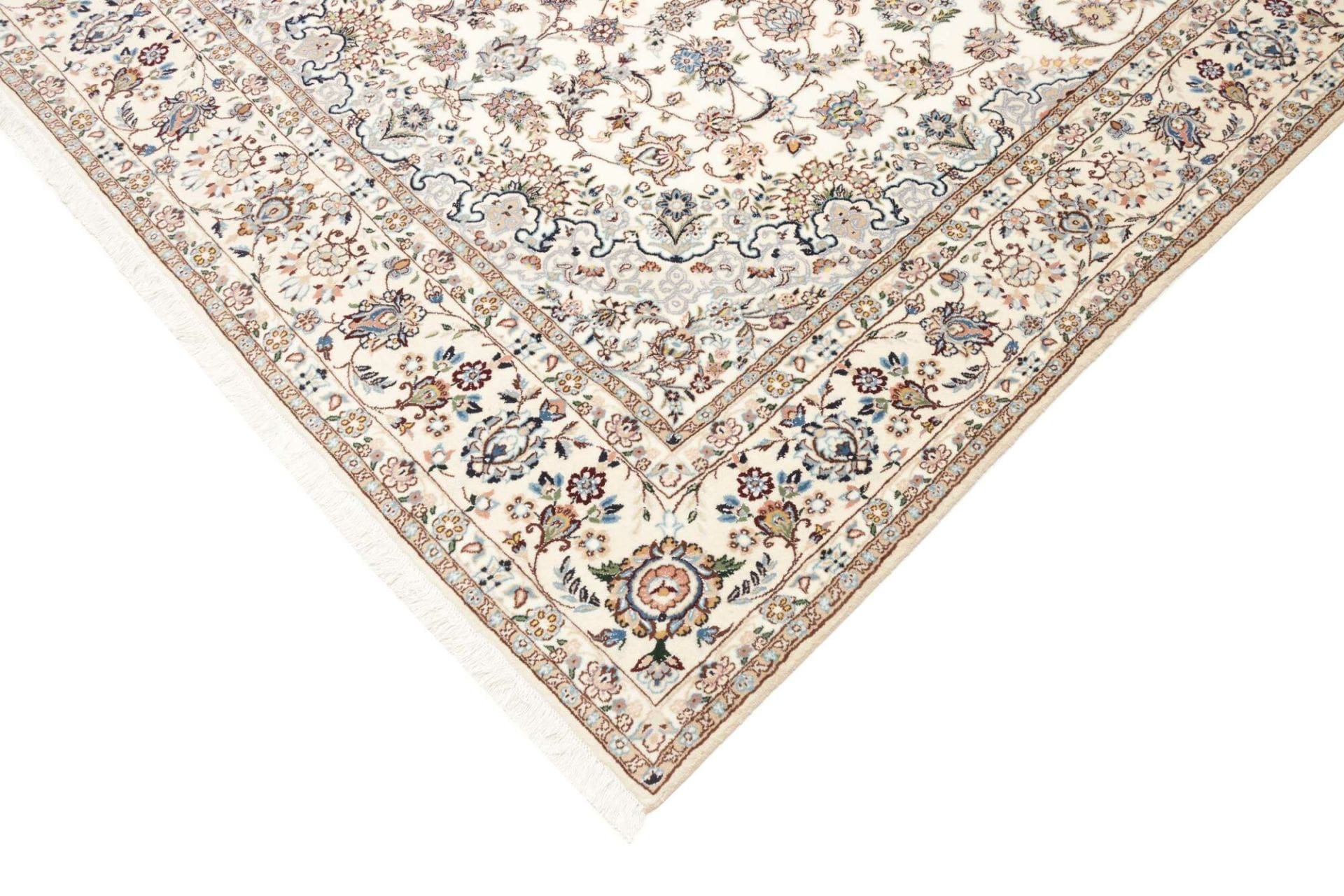 nain-teppich-203-x-307-cm-florale-muster-handgeknupft-perserteppich-6 Nain Perserteppich 203 × 307 cm aus Wolle, handgeknüpft