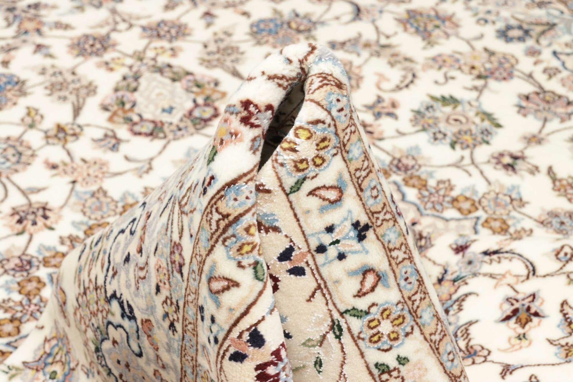 nain-teppich-203-x-307-cm-florale-muster-handgeknupft-perserteppich-9 Nain Perserteppich 203 × 307 cm aus Wolle, handgeknüpft