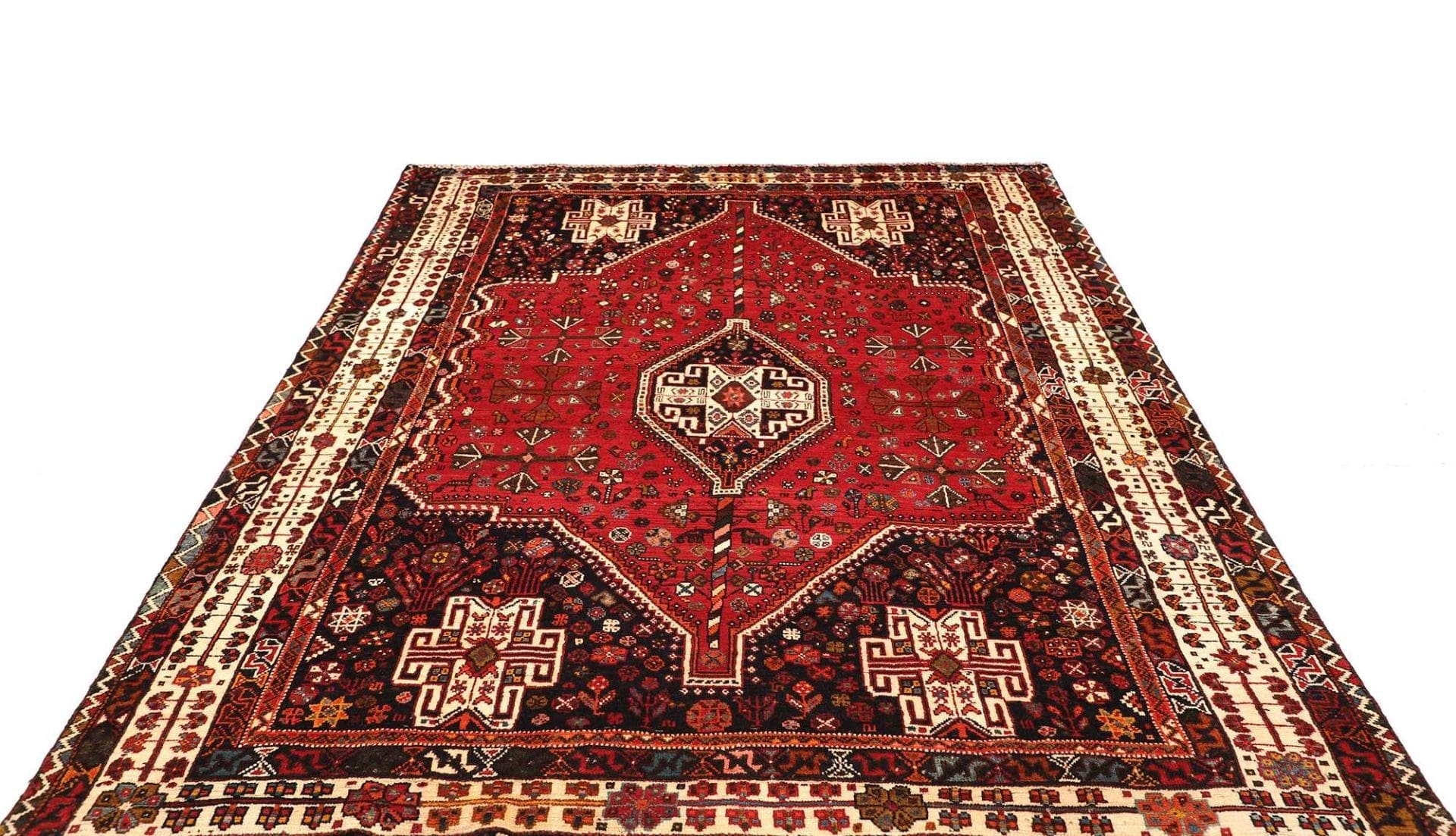 Handgeknüpfter Shiraz Perserteppich 218 × 305 cm