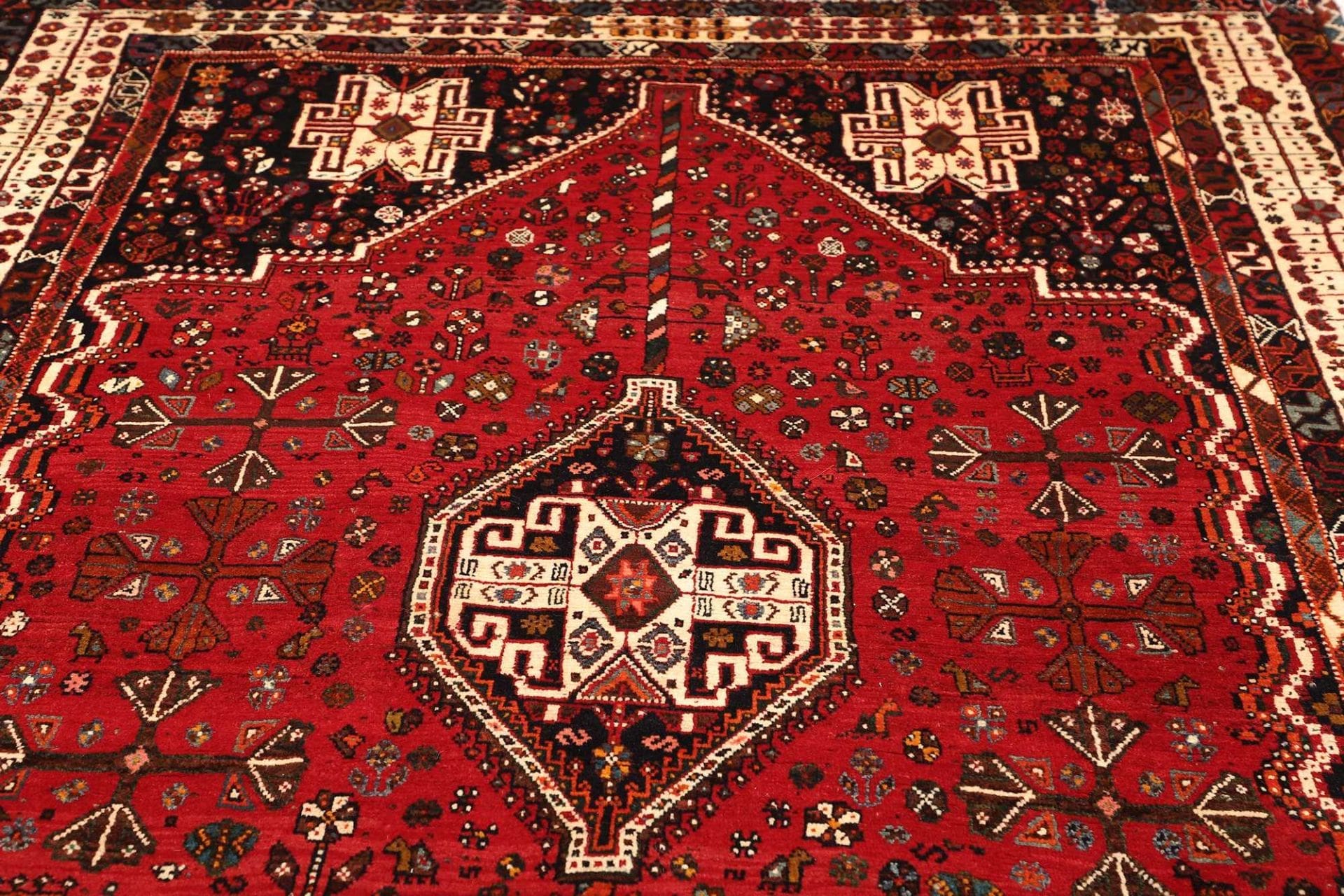 Handgeknüpfter Shiraz Perserteppich 218 × 305 cm