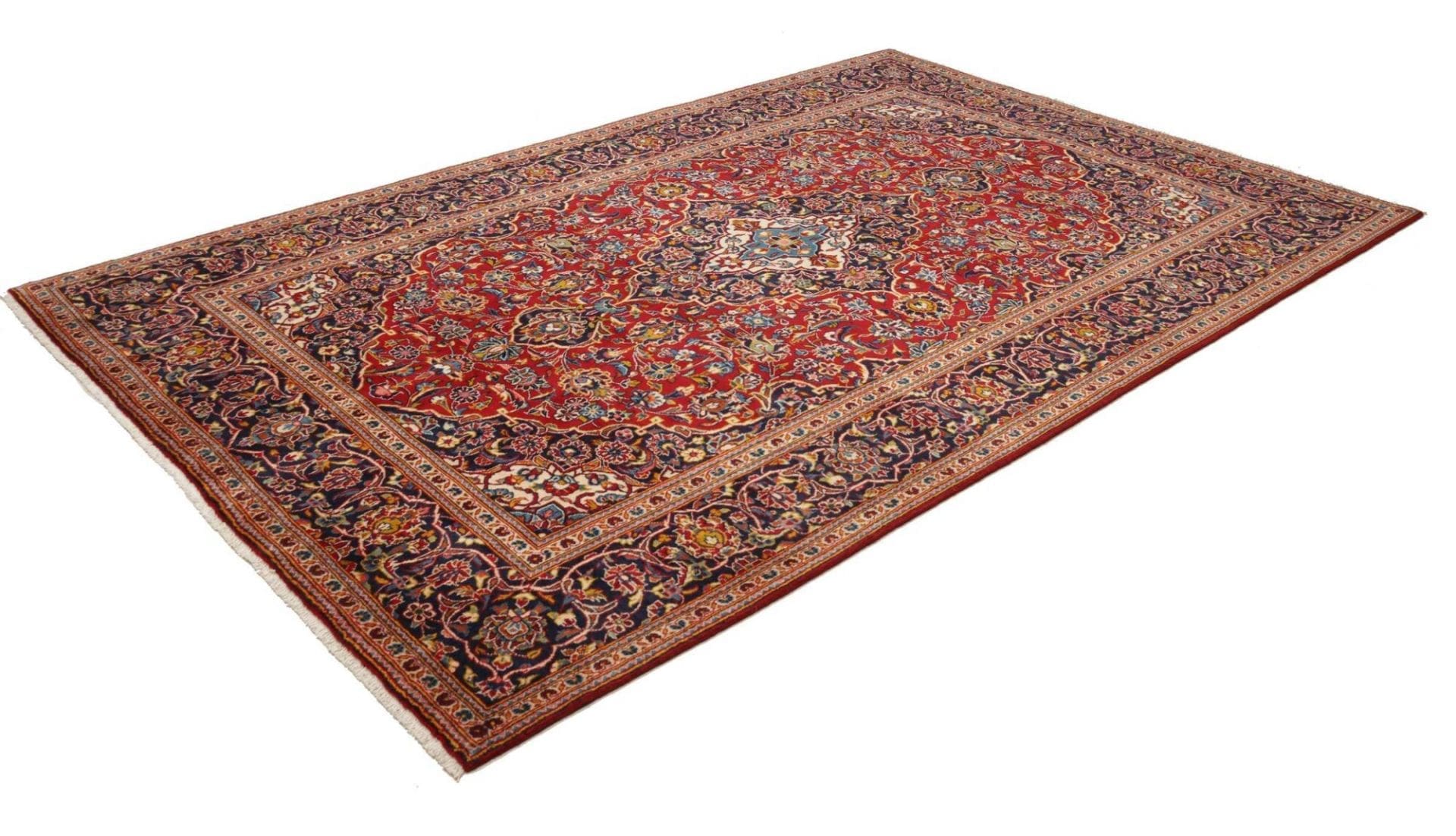 Kashan Perserteppich 200 × 305 cm aus Wolle, handgeknüpft