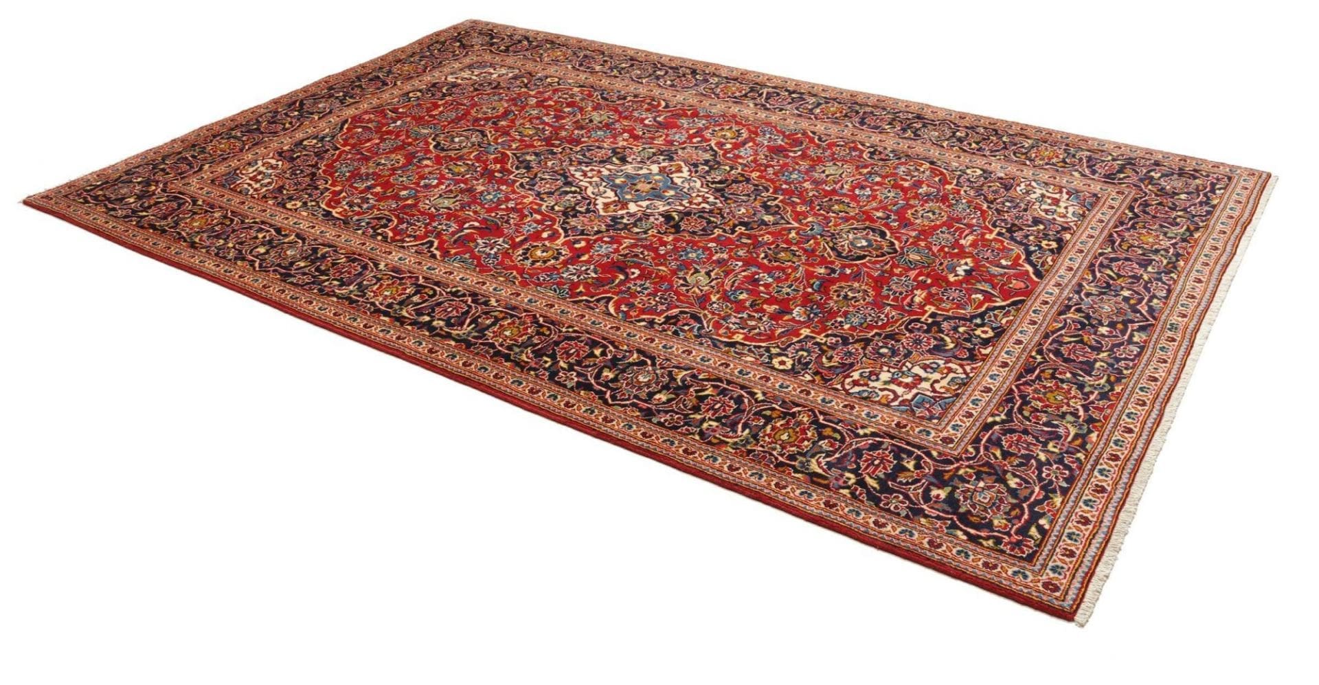 Kashan Perserteppich 200 × 305 cm aus Wolle, handgeknüpft