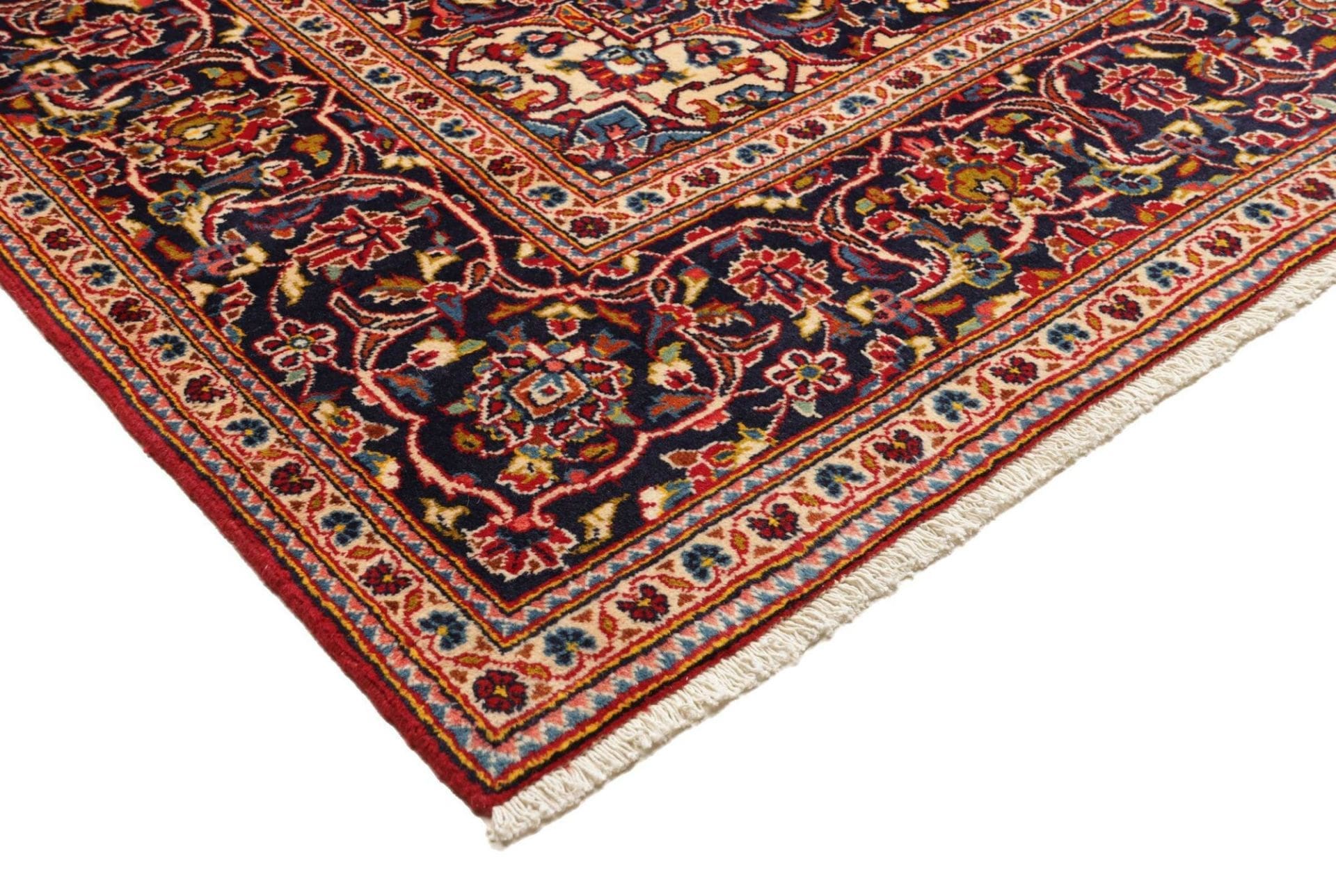Kashan Perserteppich 200 × 305 cm aus Wolle, handgeknüpft