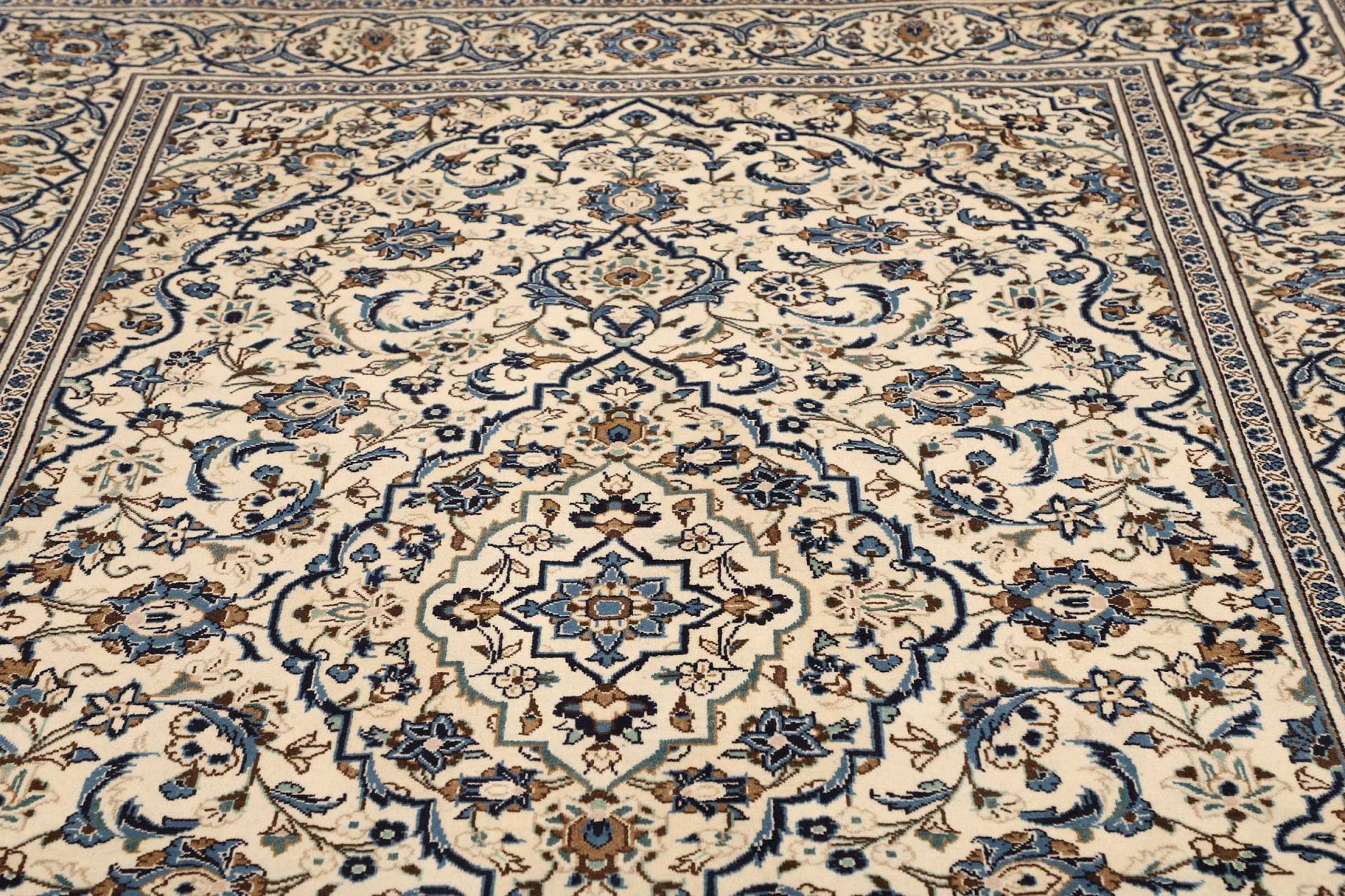 Handgeknüpfter Kashan Perserteppich, 203 × 300 cm, Wolle
