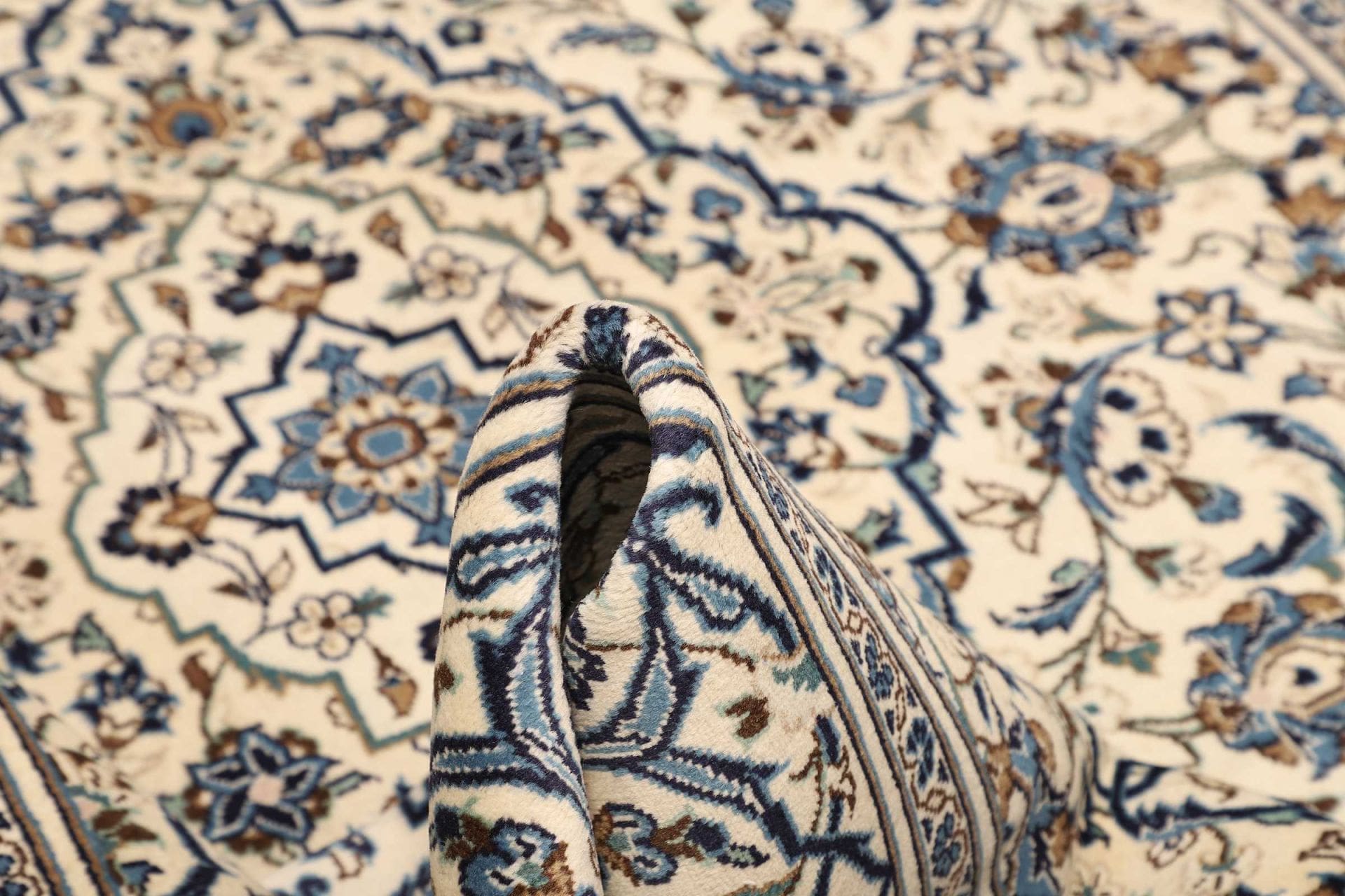 Handgeknüpfter Kashan Perserteppich, 203 × 300 cm, Wolle