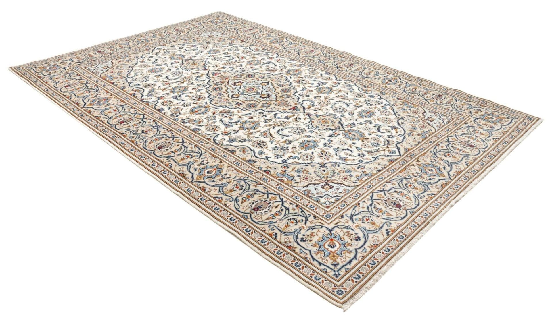 Kashan Perserteppich 203 × 296 cm aus Wolle, handgeknüpft