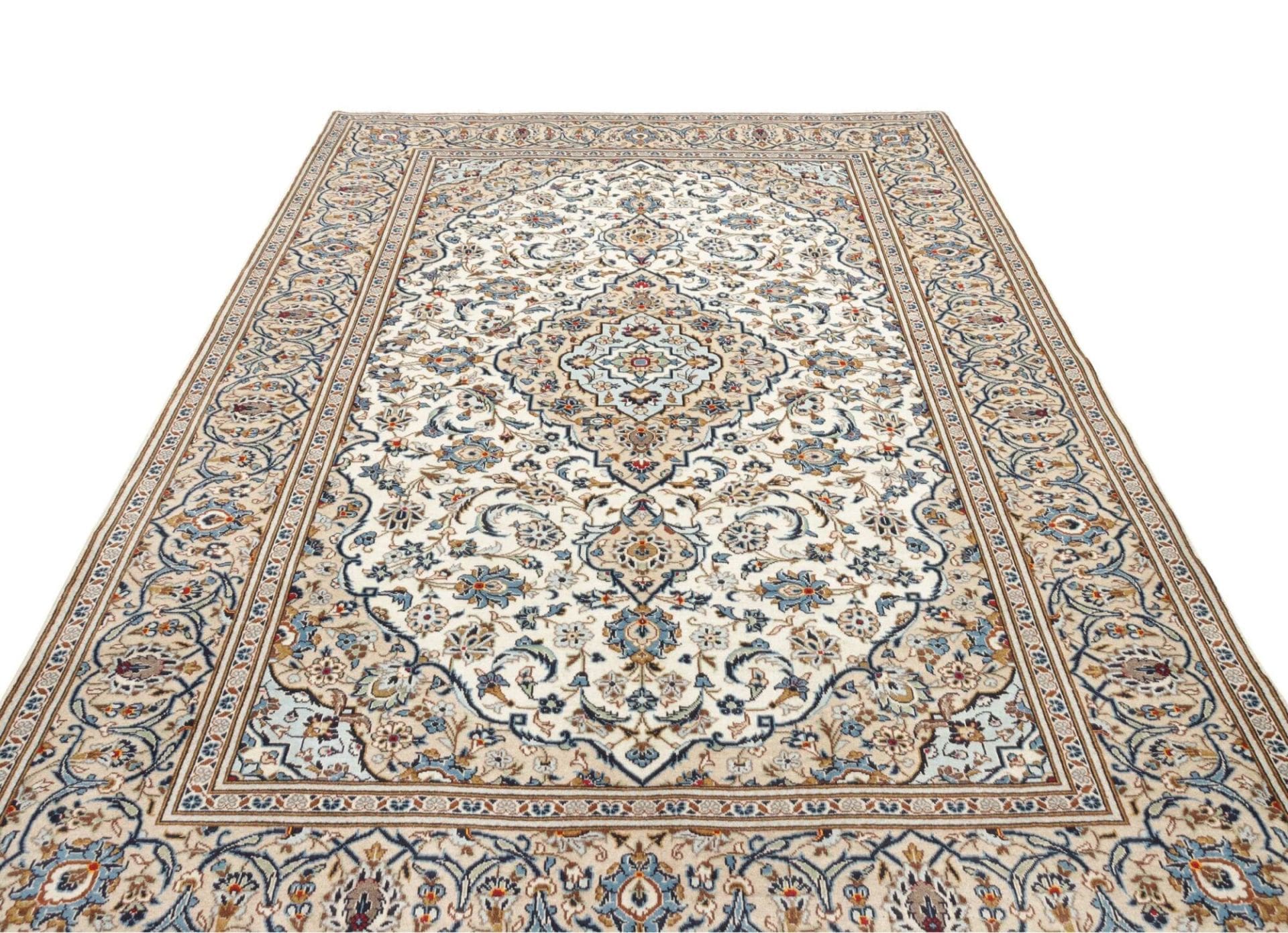 Kashan Perserteppich 203 × 296 cm aus Wolle, handgeknüpft