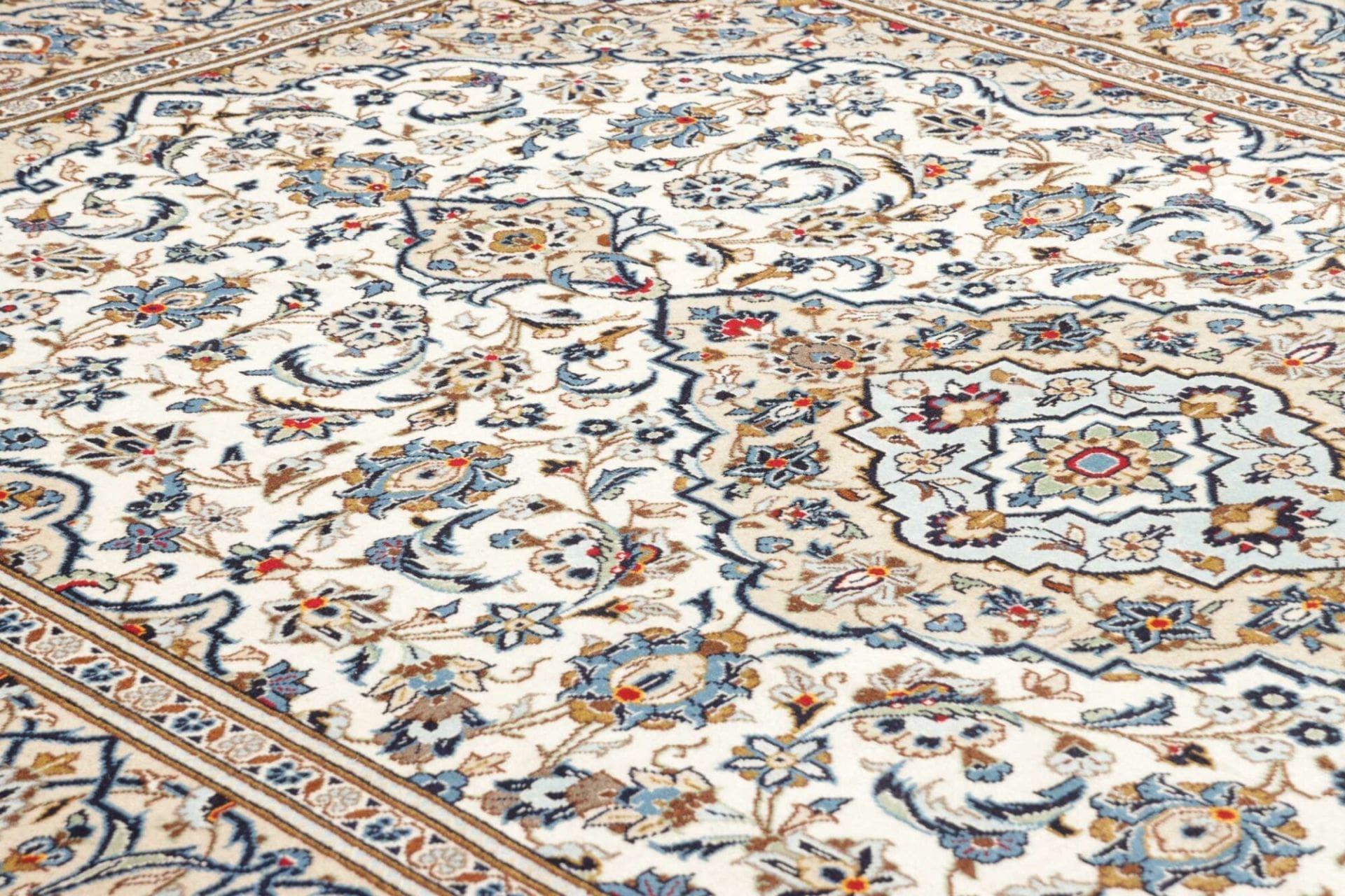 Kashan Perserteppich 203 × 296 cm aus Wolle, handgeknüpft