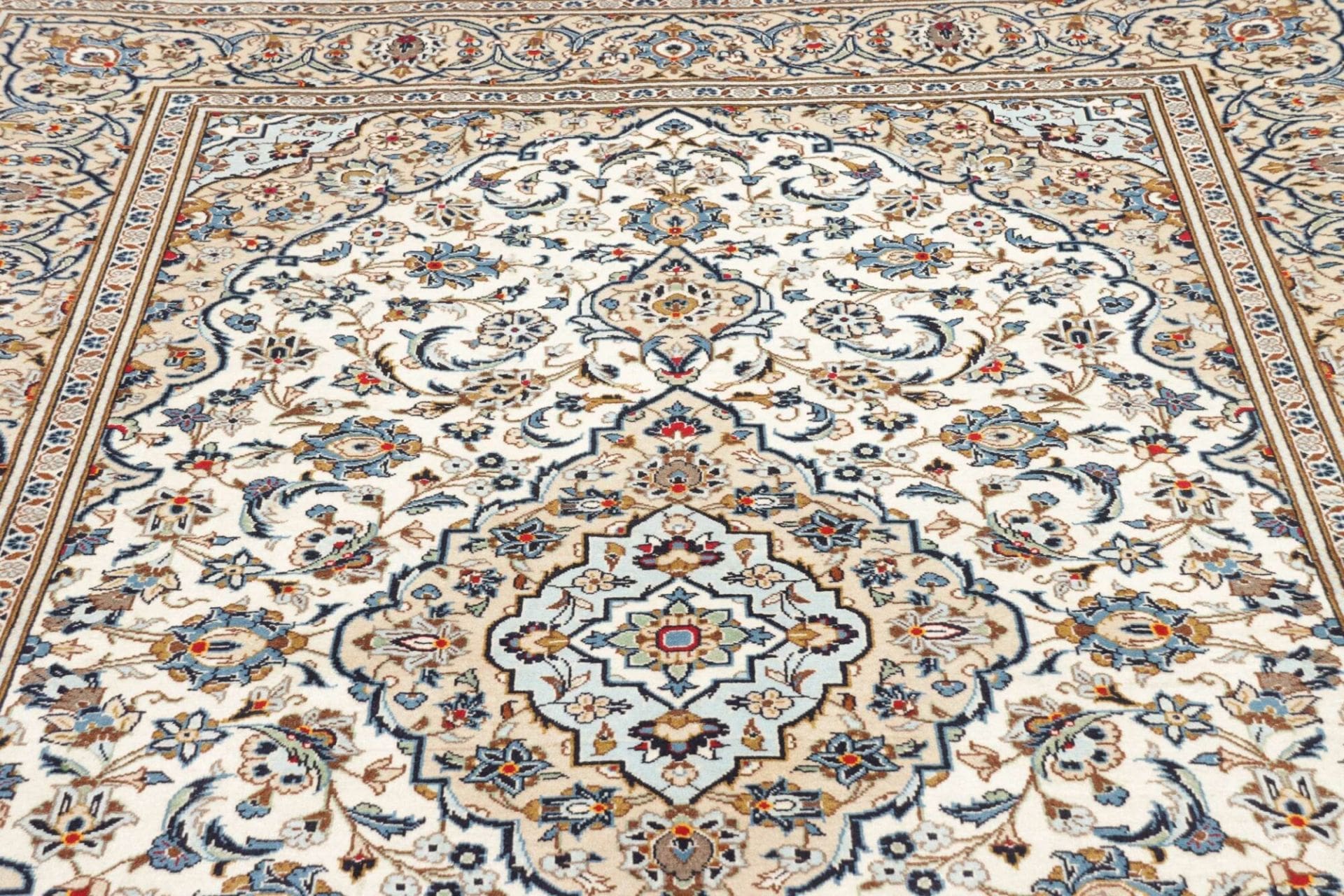 Kashan Perserteppich 203 × 296 cm aus Wolle, handgeknüpft