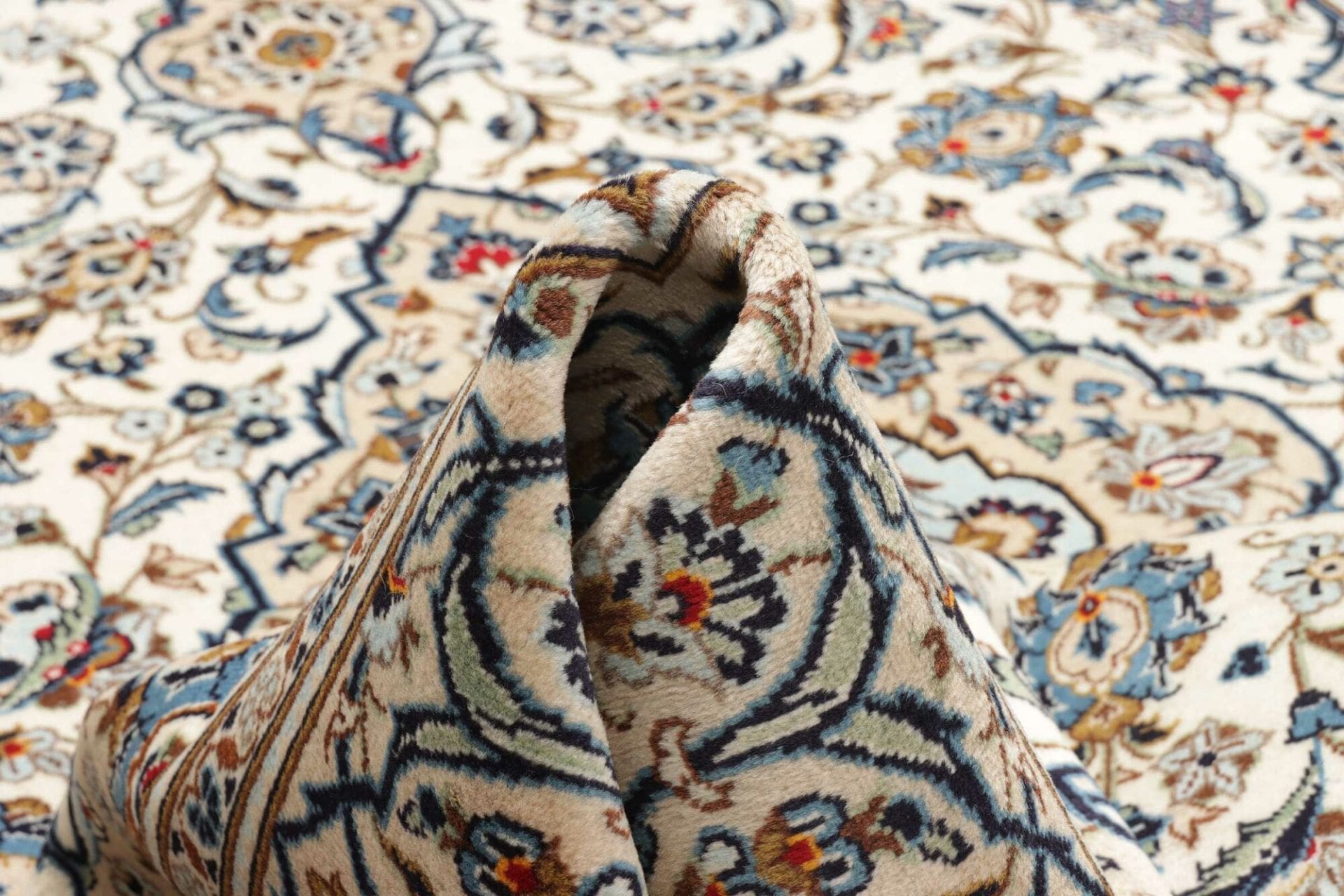 Kashan Perserteppich 203 × 296 cm aus Wolle, handgeknüpft