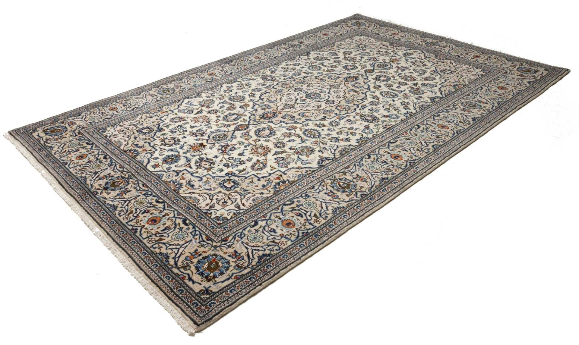 Kashan Perserteppich 199 × 312 cm aus Wolle, handgeknüpft