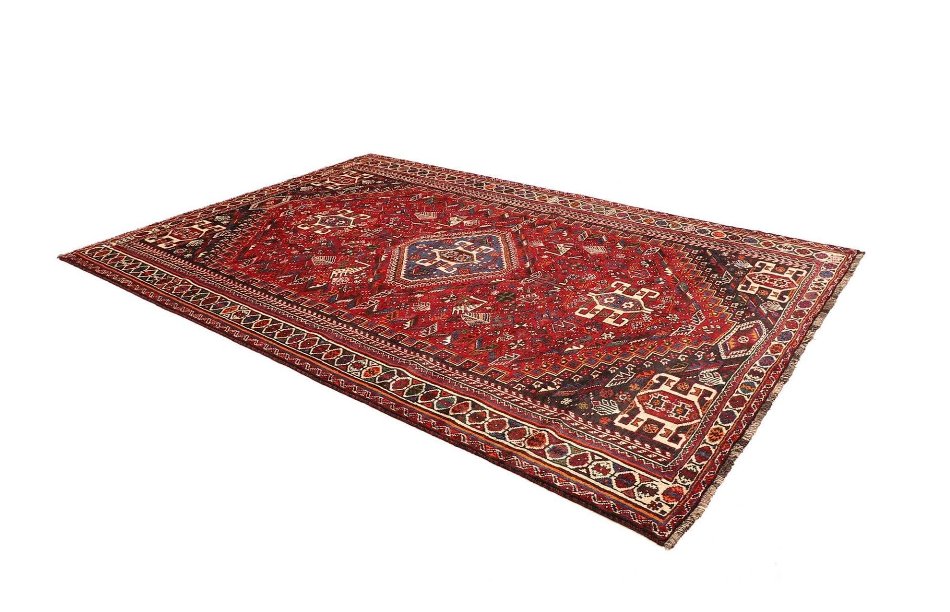 Handgeknüpfter Shiraz Perserteppich, 216 × 313 cm, Wolle