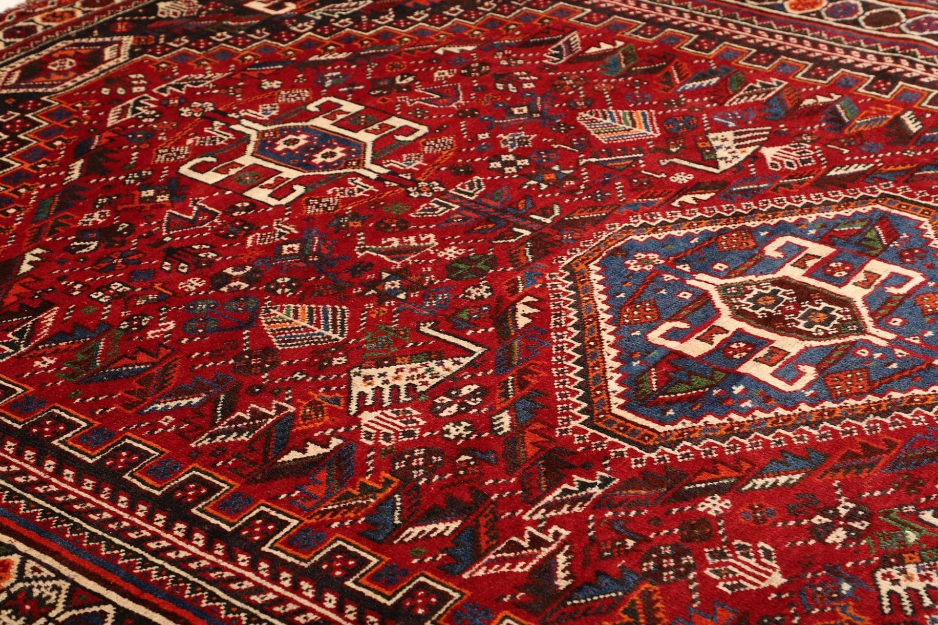 Handgeknüpfter Shiraz Perserteppich, 216 × 313 cm, Wolle