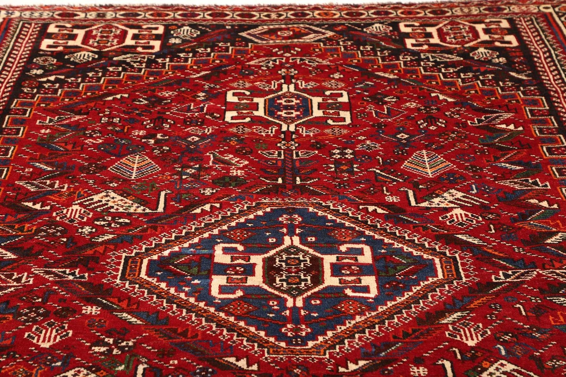 Handgeknüpfter Shiraz Perserteppich, 216 × 313 cm, Wolle