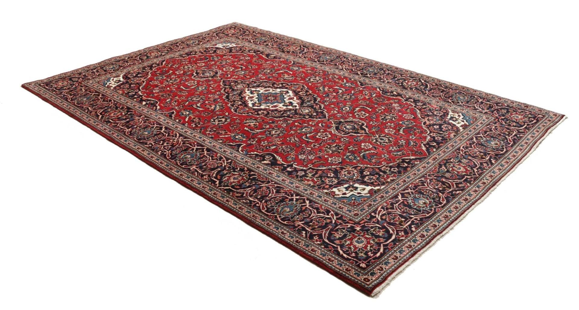 Handgeknüpfter Kashan Perserteppich, 203 × 308 cm, Wolle