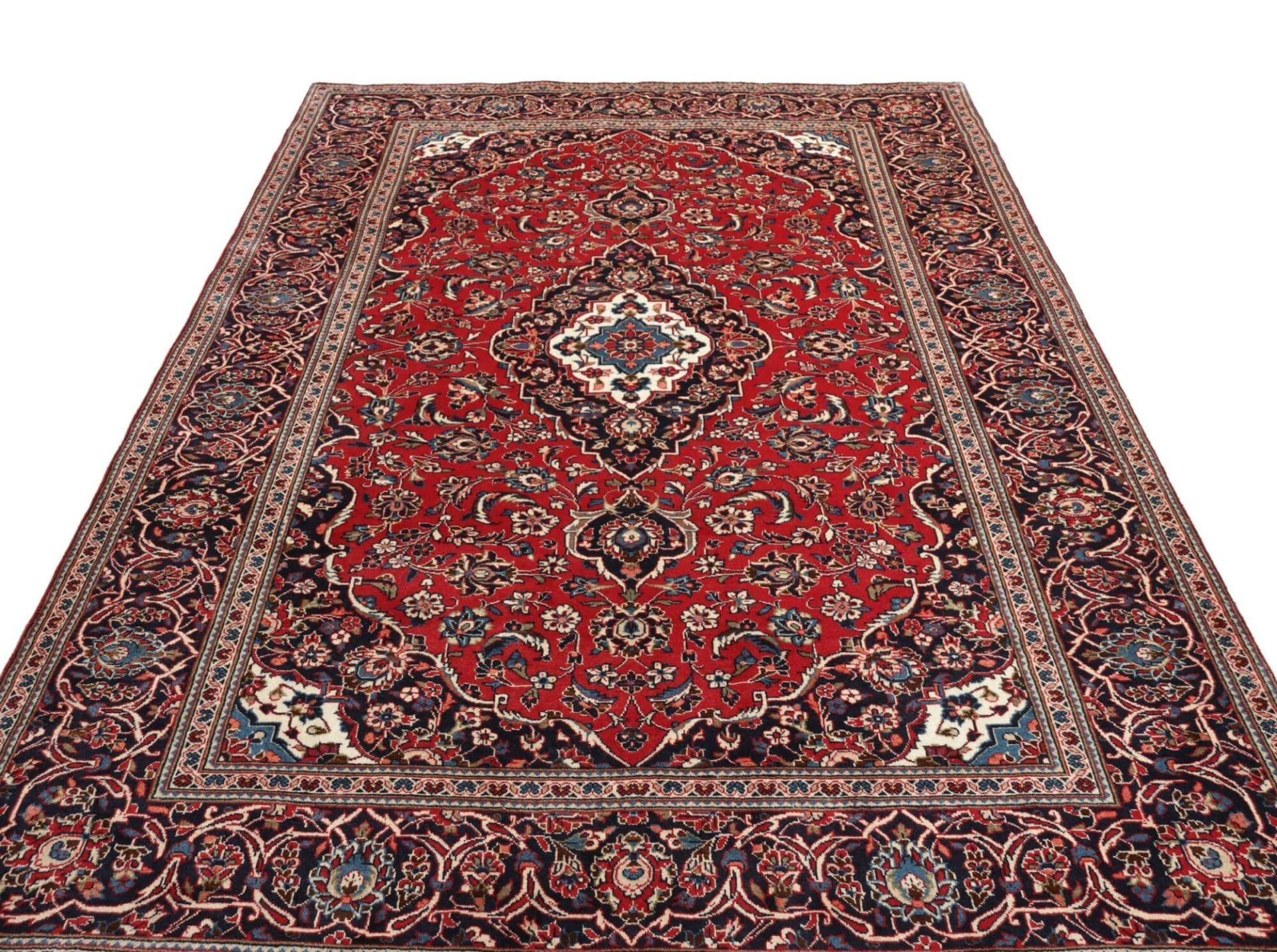 Handgeknüpfter Kashan Perserteppich, 203 × 308 cm, Wolle