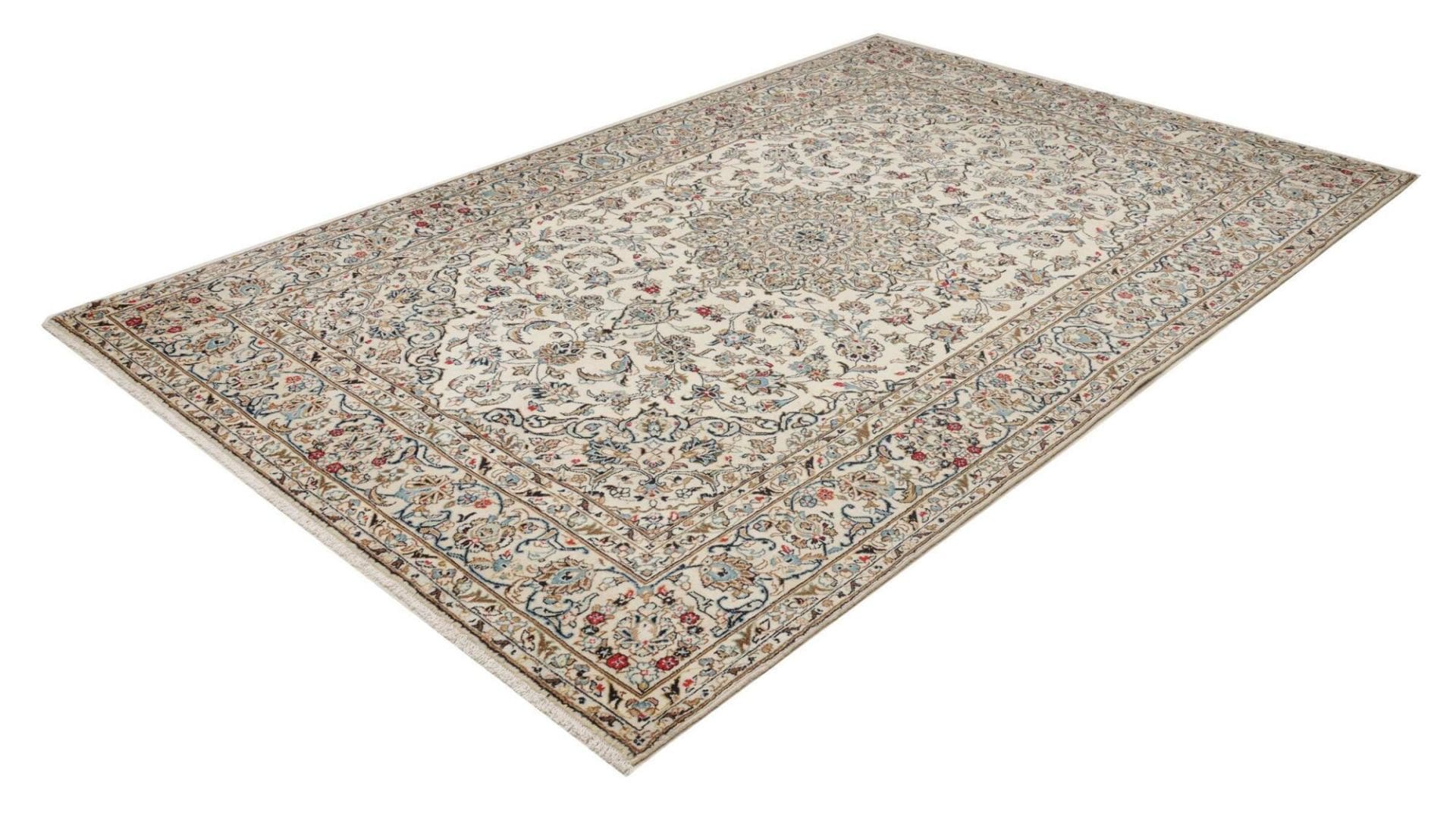 Kashan Perserteppich 196 × 298 cm aus Wolle, handgeknüpft