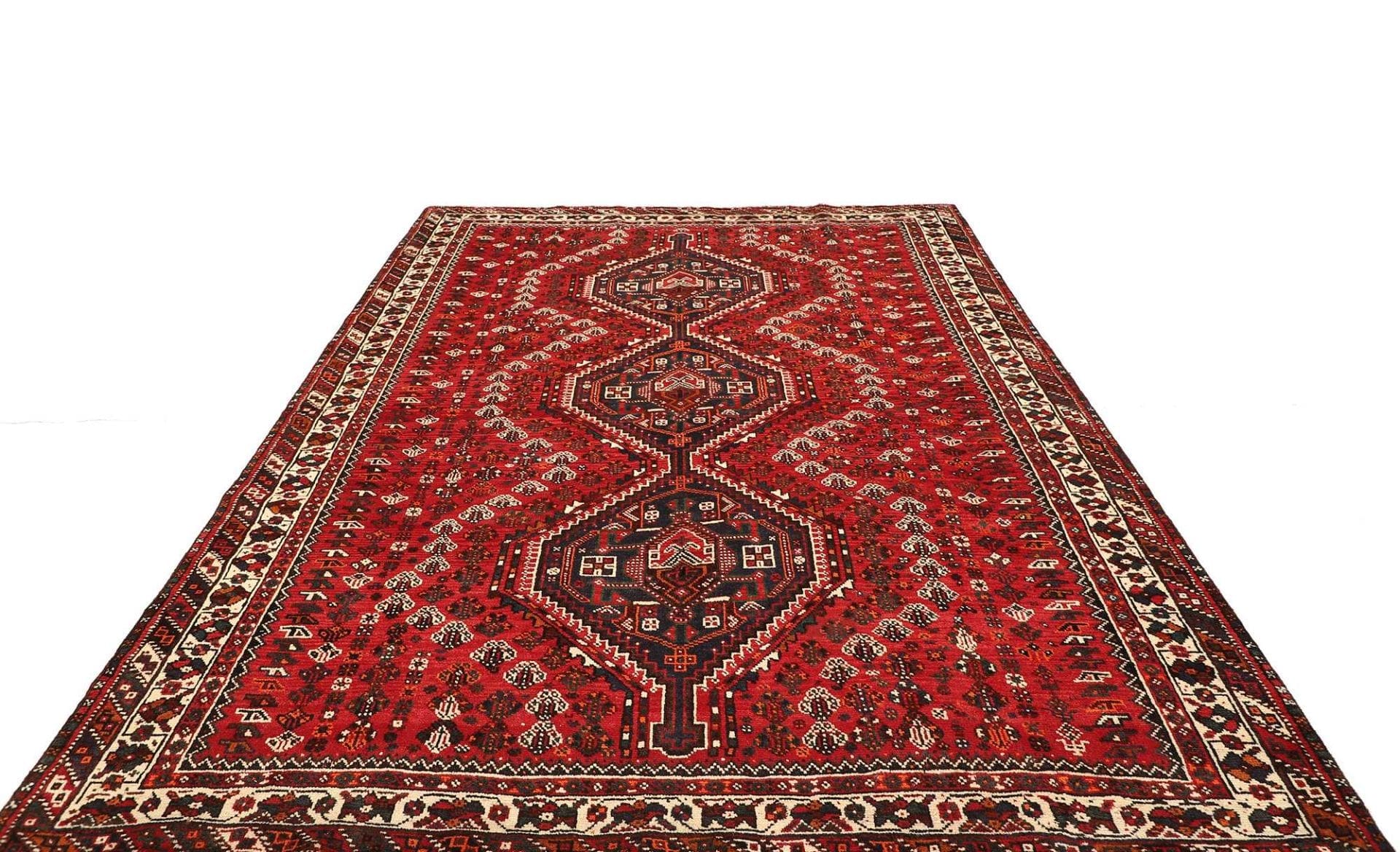 Shiraz Perserteppich 213 × 297 cm aus Wolle, handgeknüpft