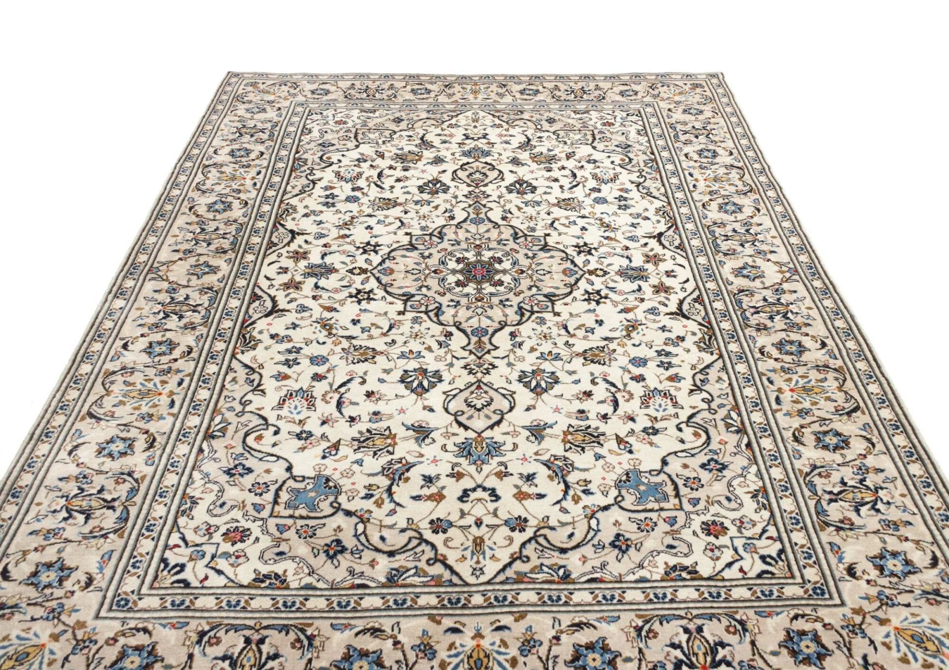 Kashan Perserteppich 200 × 302 cm aus Wolle, handgeknüpft