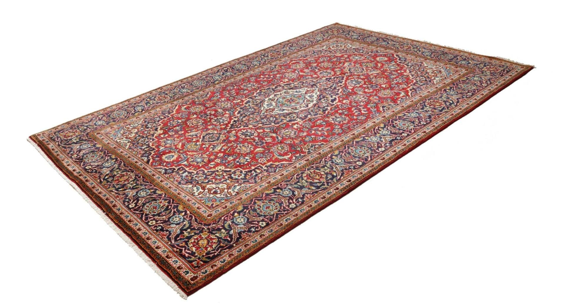Handgeknüpfter Kashan Perserteppich, 198 × 303 cm, Wolle