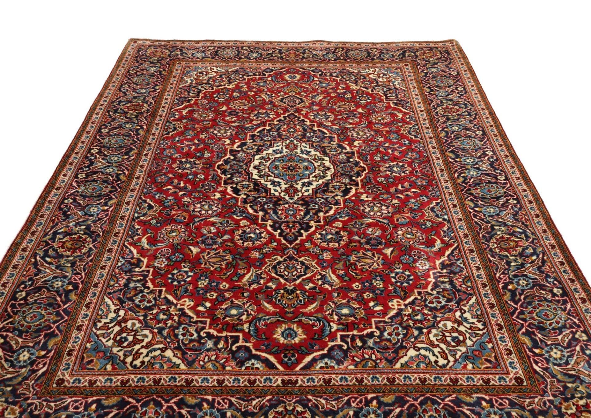 Handgeknüpfter Kashan Perserteppich, 198 × 303 cm, Wolle