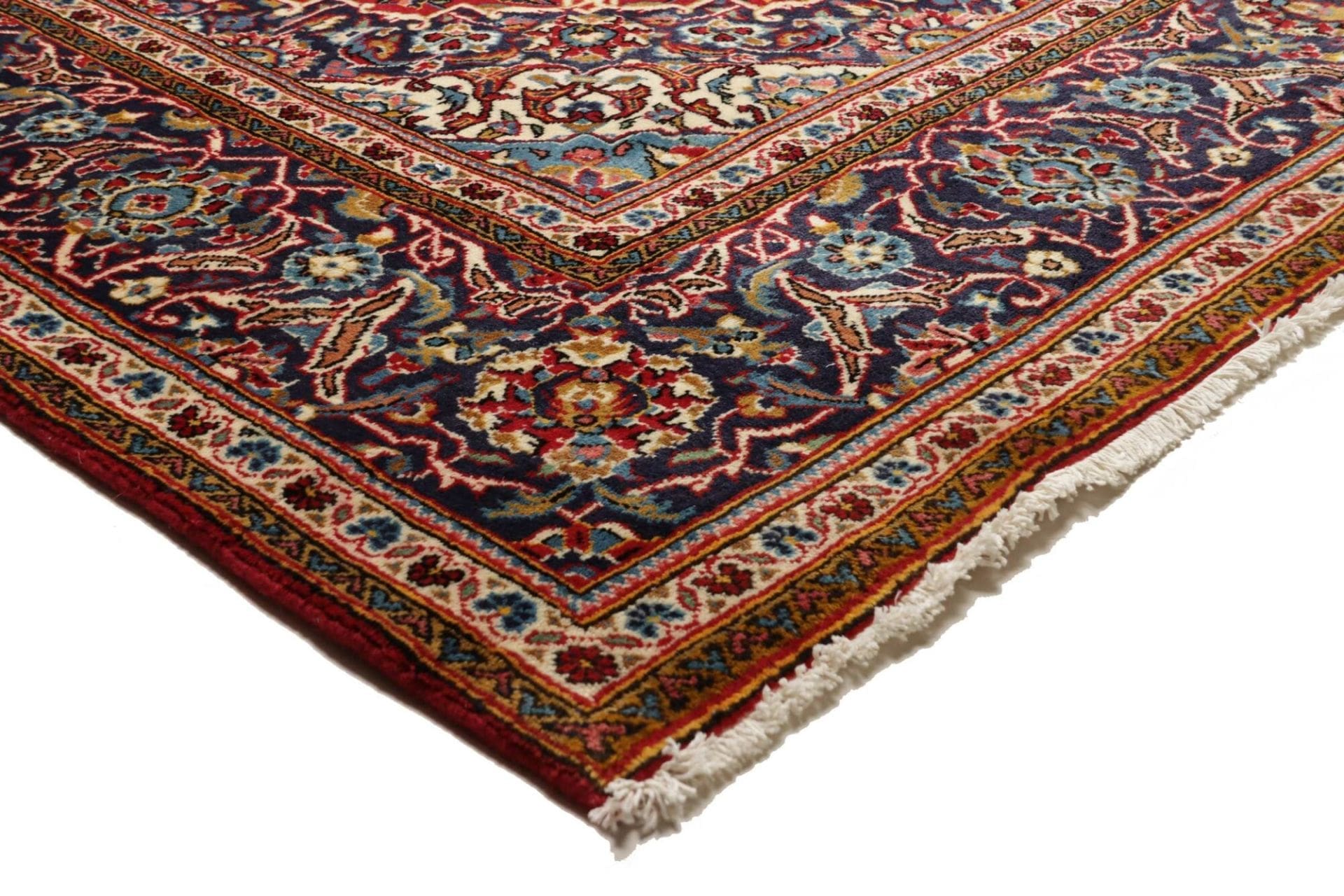 Handgeknüpfter Kashan Perserteppich, 198 × 303 cm, Wolle