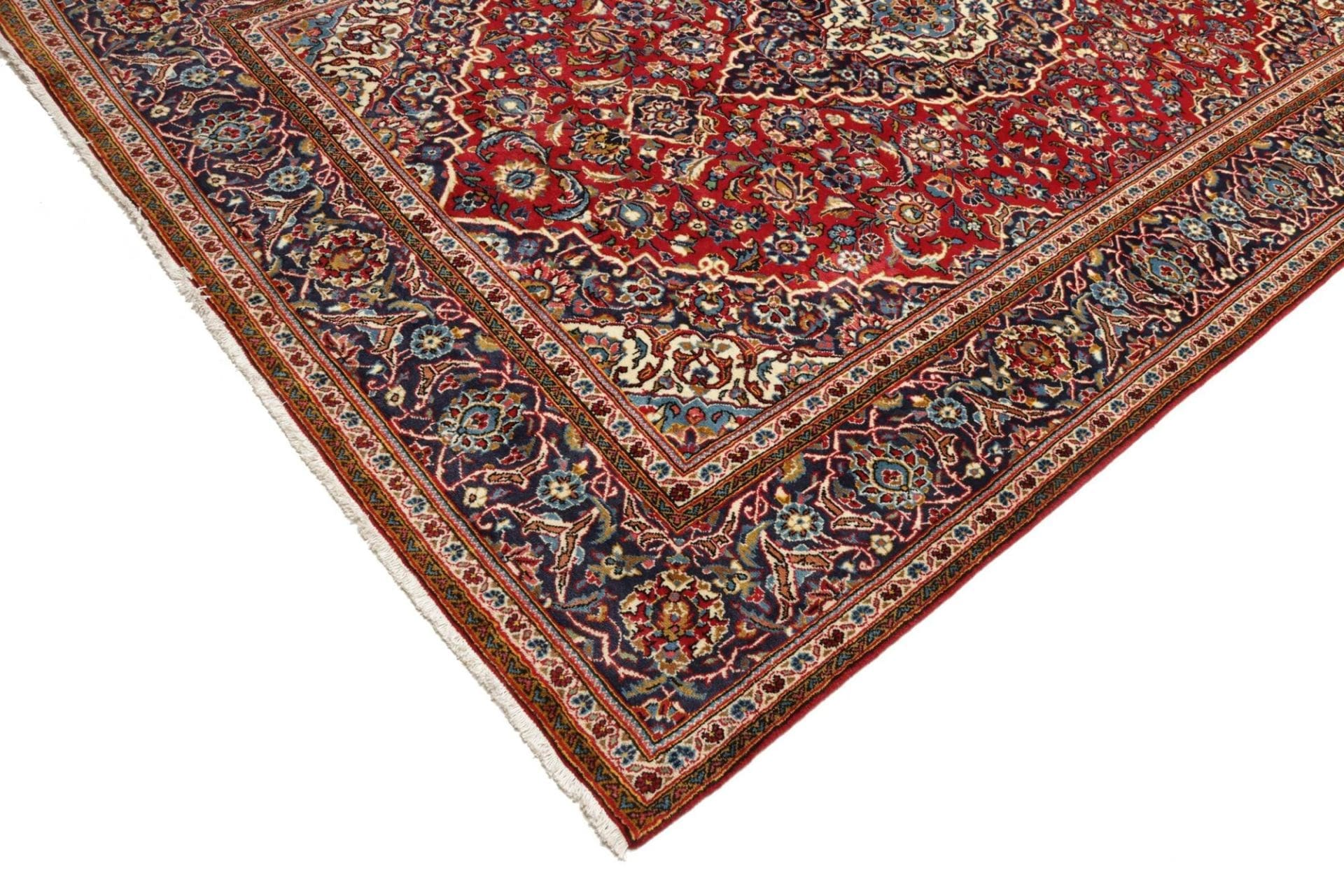 Handgeknüpfter Kashan Perserteppich, 198 × 303 cm, Wolle