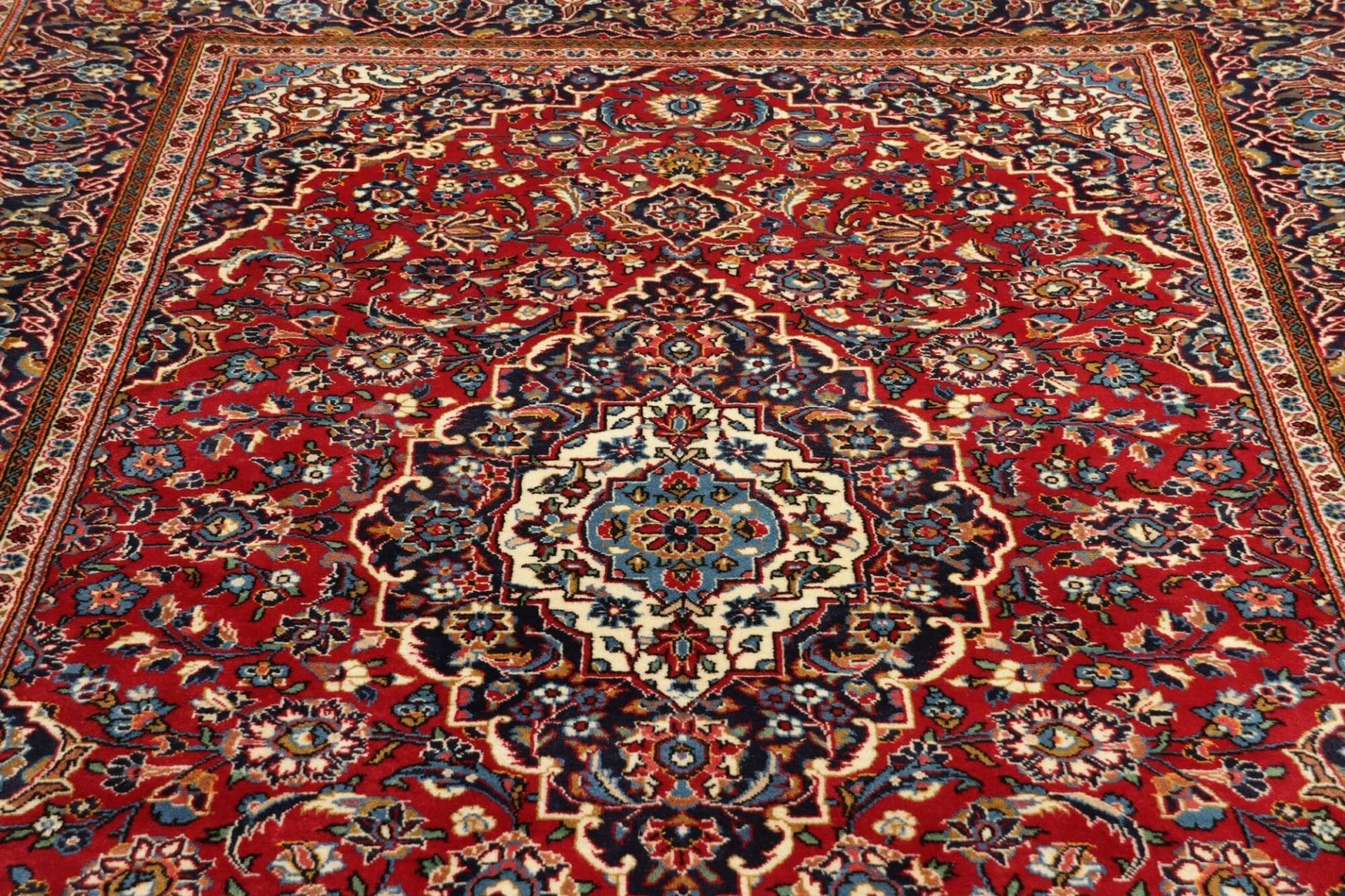 Handgeknüpfter Kashan Perserteppich, 198 × 303 cm, Wolle