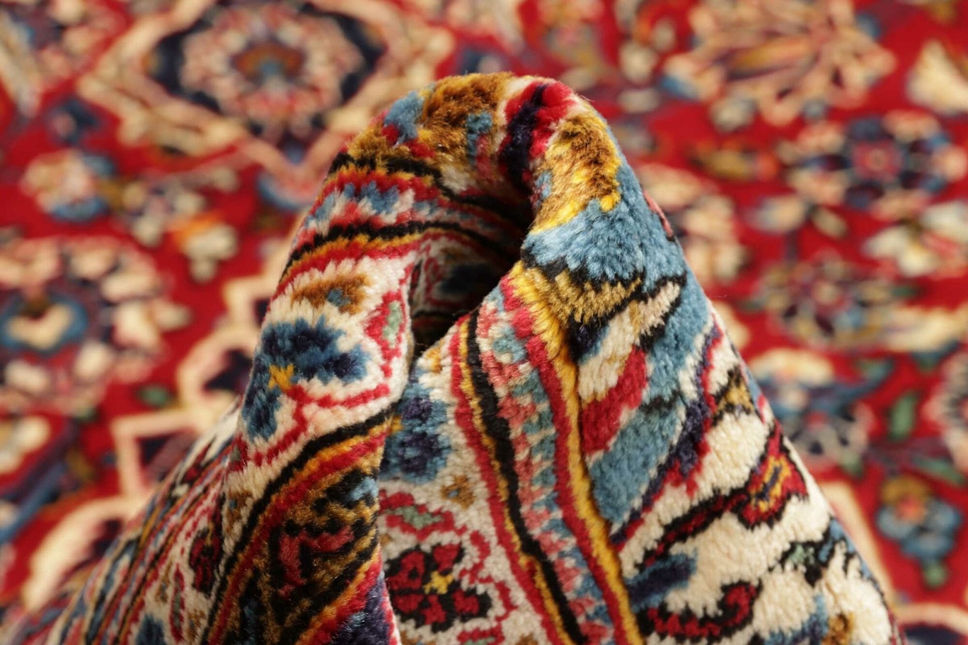 Handgeknüpfter Kashan Perserteppich, 198 × 303 cm, Wolle