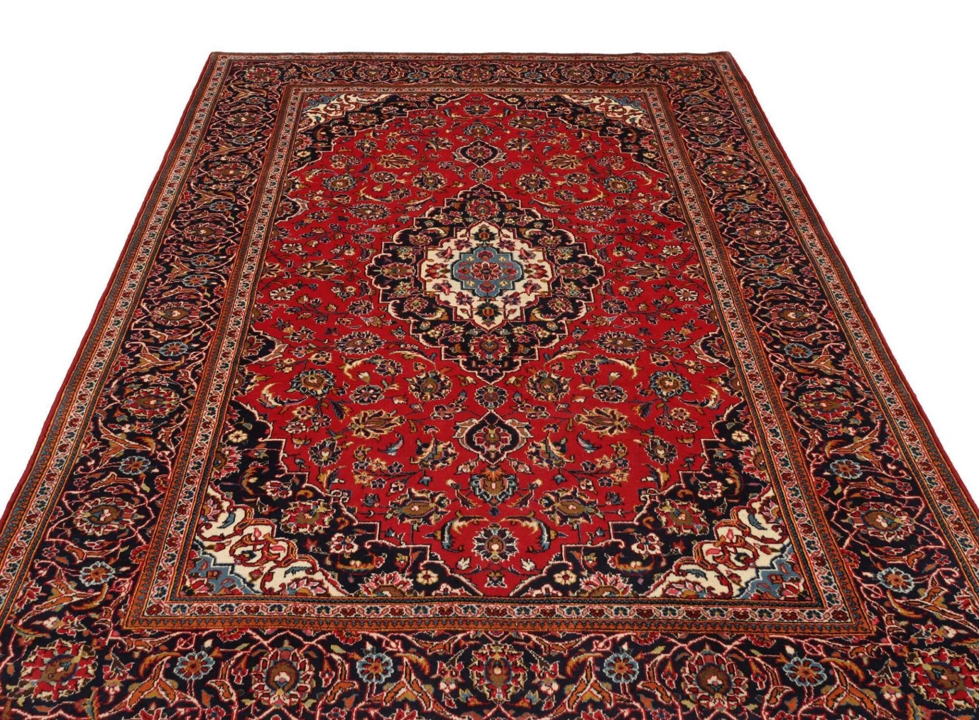 Handgeknüpfter Kashan Perserteppich 201 × 310 cm