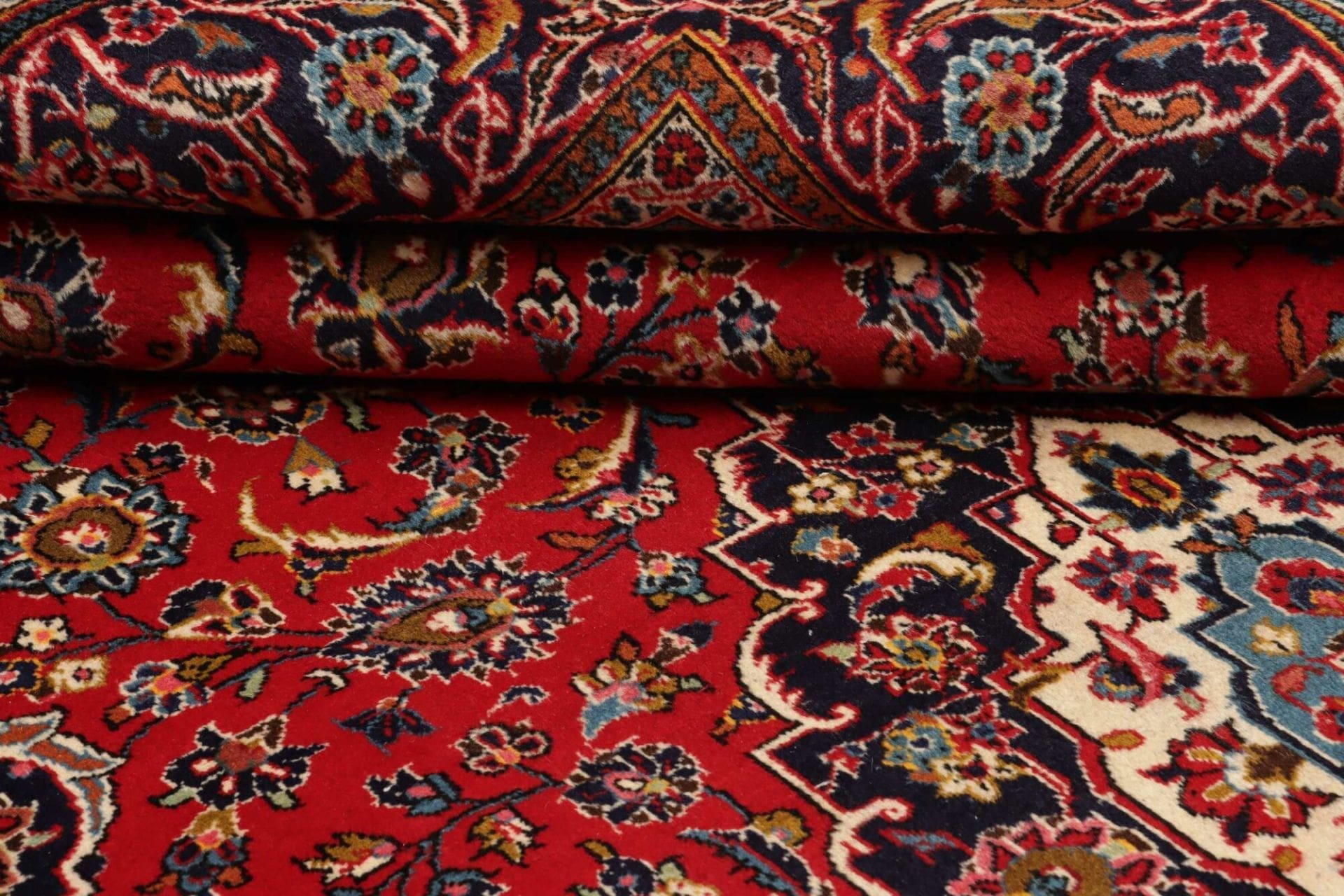 Handgeknüpfter Kashan Perserteppich 201 × 310 cm