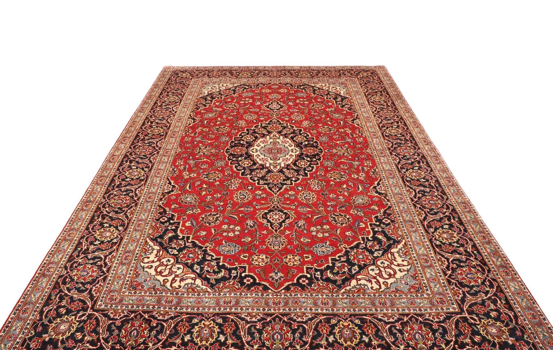 Handgeknüpfter Kashan Perserteppich 201 × 300 cm