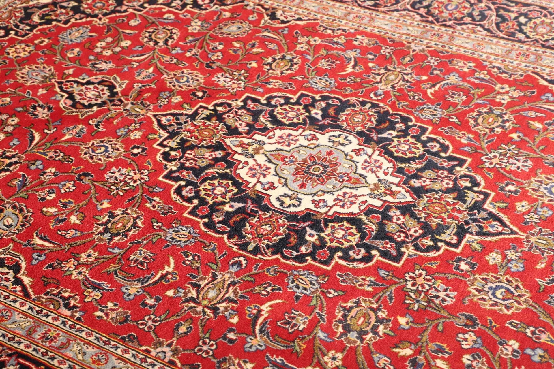 Handgeknüpfter Kashan Perserteppich 201 × 300 cm