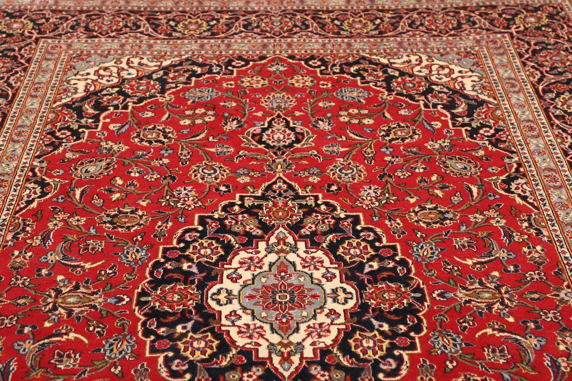 Handgeknüpfter Kashan Perserteppich 201 × 300 cm