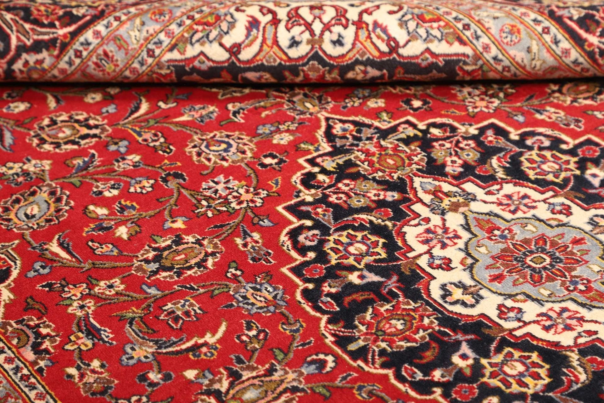 Handgeknüpfter Kashan Perserteppich 201 × 300 cm