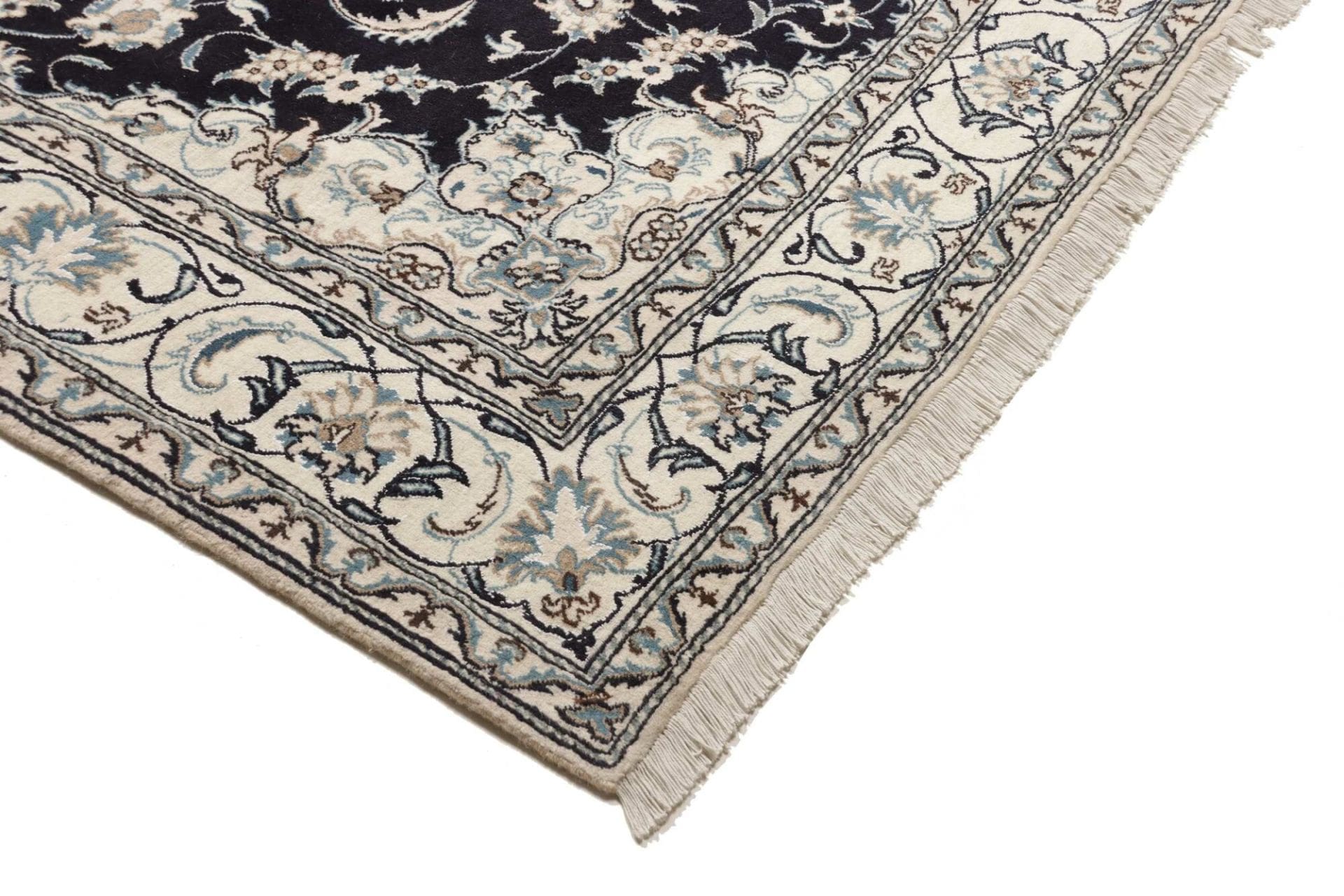 nain-teppich-199-x-302cm-florale-muster-handgeknupft-perserteppich-4 Handgeknüpfter Nain Perserteppich, 199 × 302 cm, Wolle
