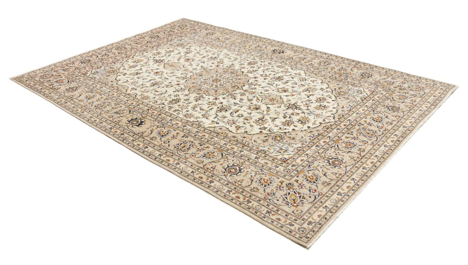 Kashan Perserteppich 198 × 290 cm aus Wolle, handgeknüpft