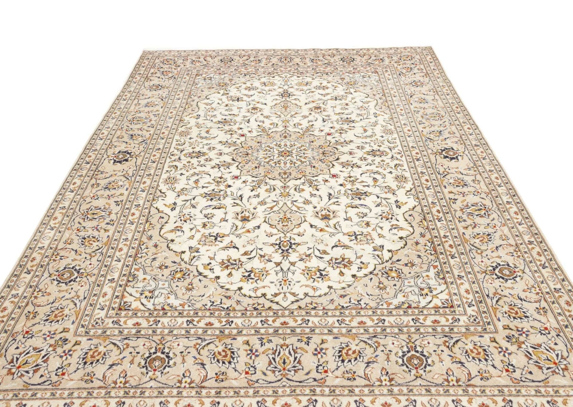 Kashan Perserteppich 198 × 290 cm aus Wolle, handgeknüpft