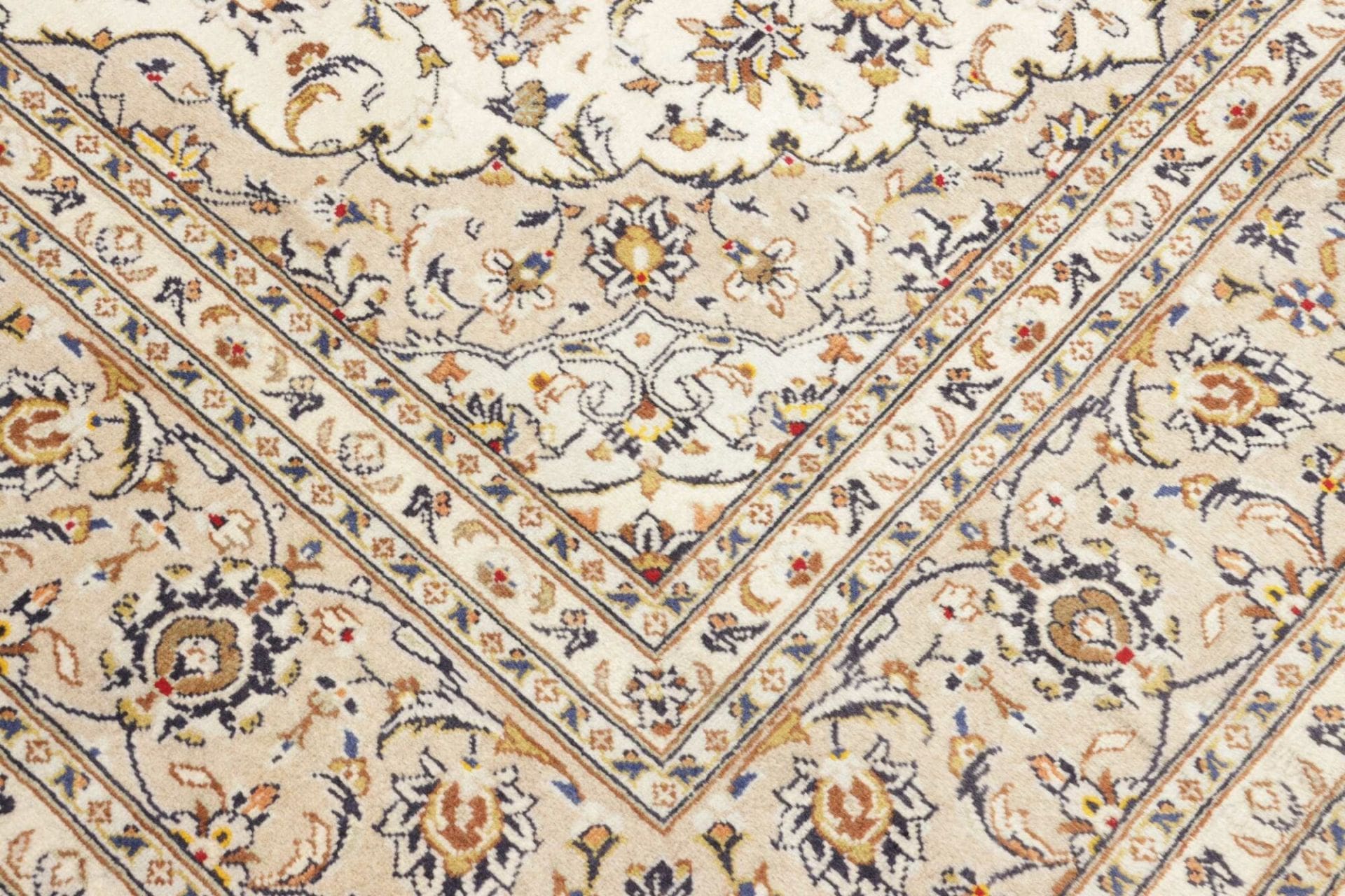 Kashan Perserteppich 198 × 290 cm aus Wolle, handgeknüpft