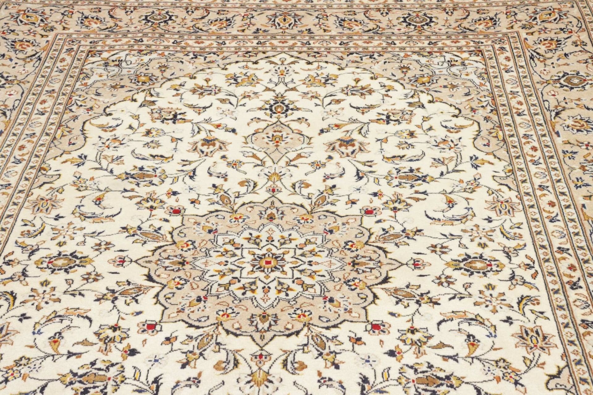 Kashan Perserteppich 198 × 290 cm aus Wolle, handgeknüpft